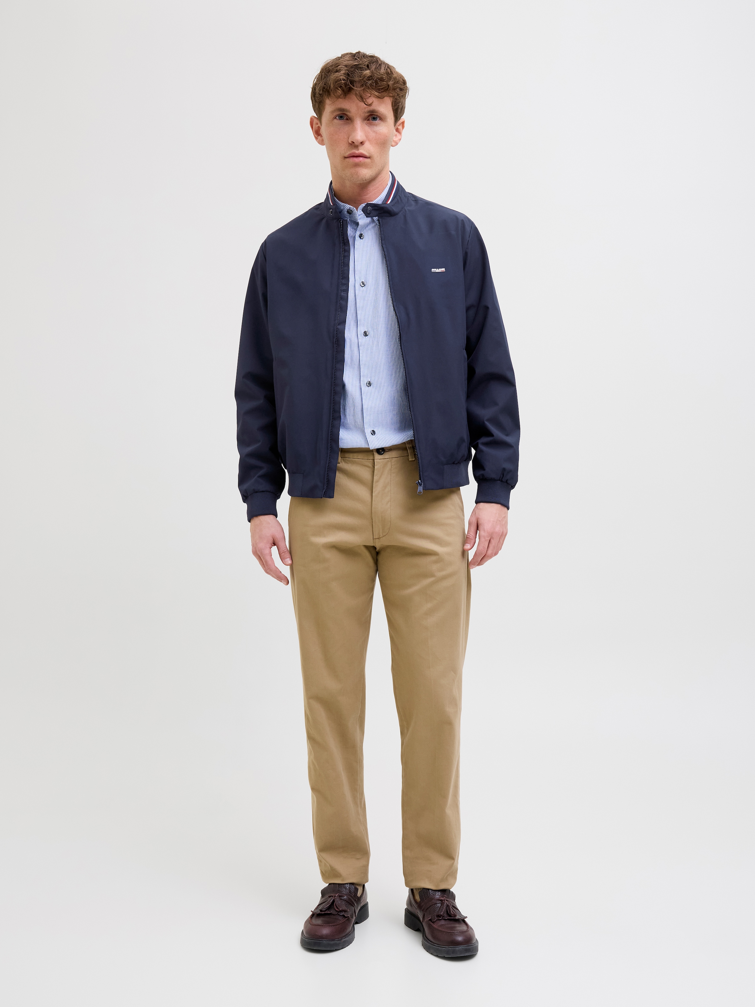 Jack & Jones Bomberjacke »JPRBLUBRAD BOMBER JACKET SN« Materialmix, regular fit
