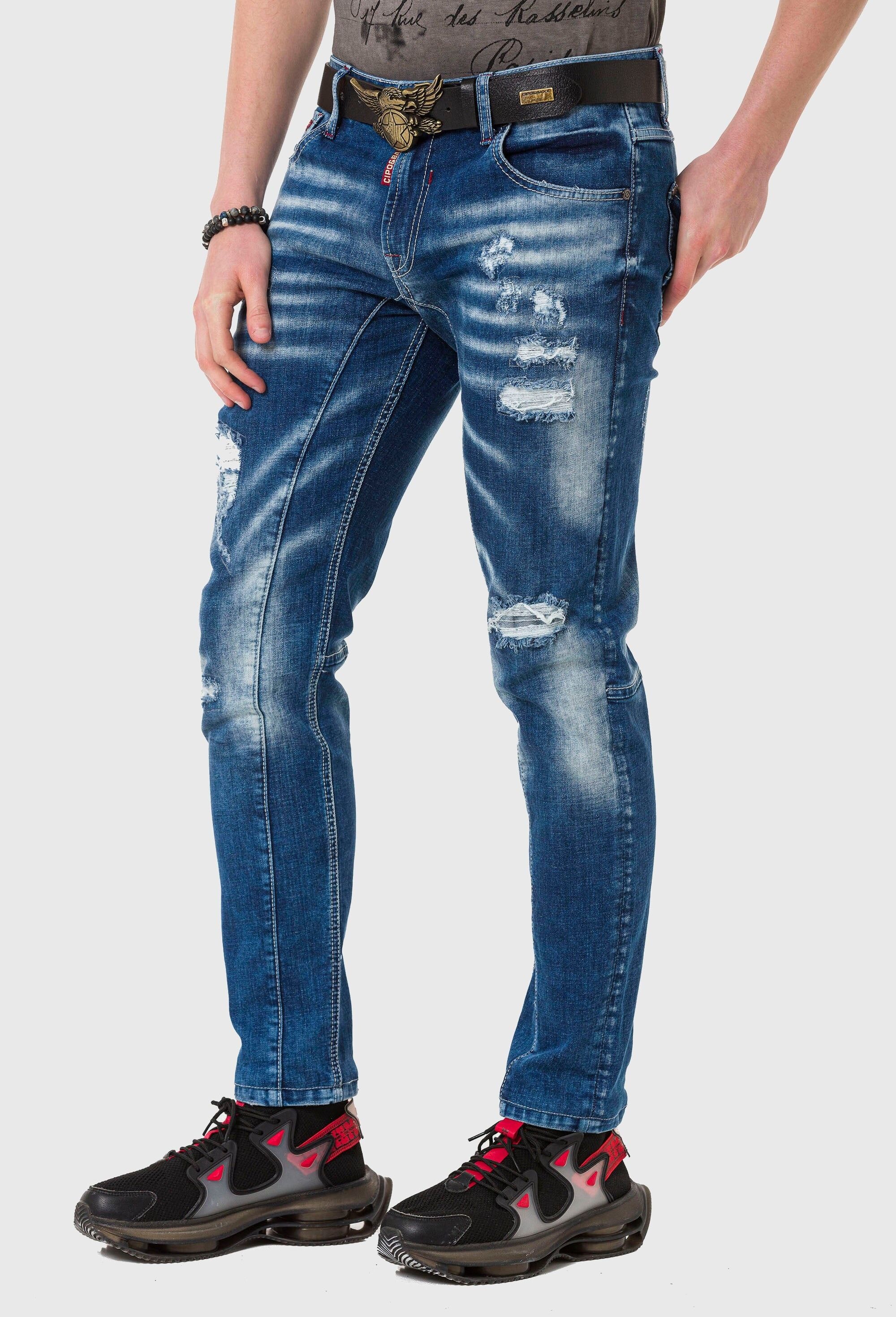 Cipo & Baxx 5-Pocket-Jeans »Cipo & Baxx Hose« mit modischen Applikationen
