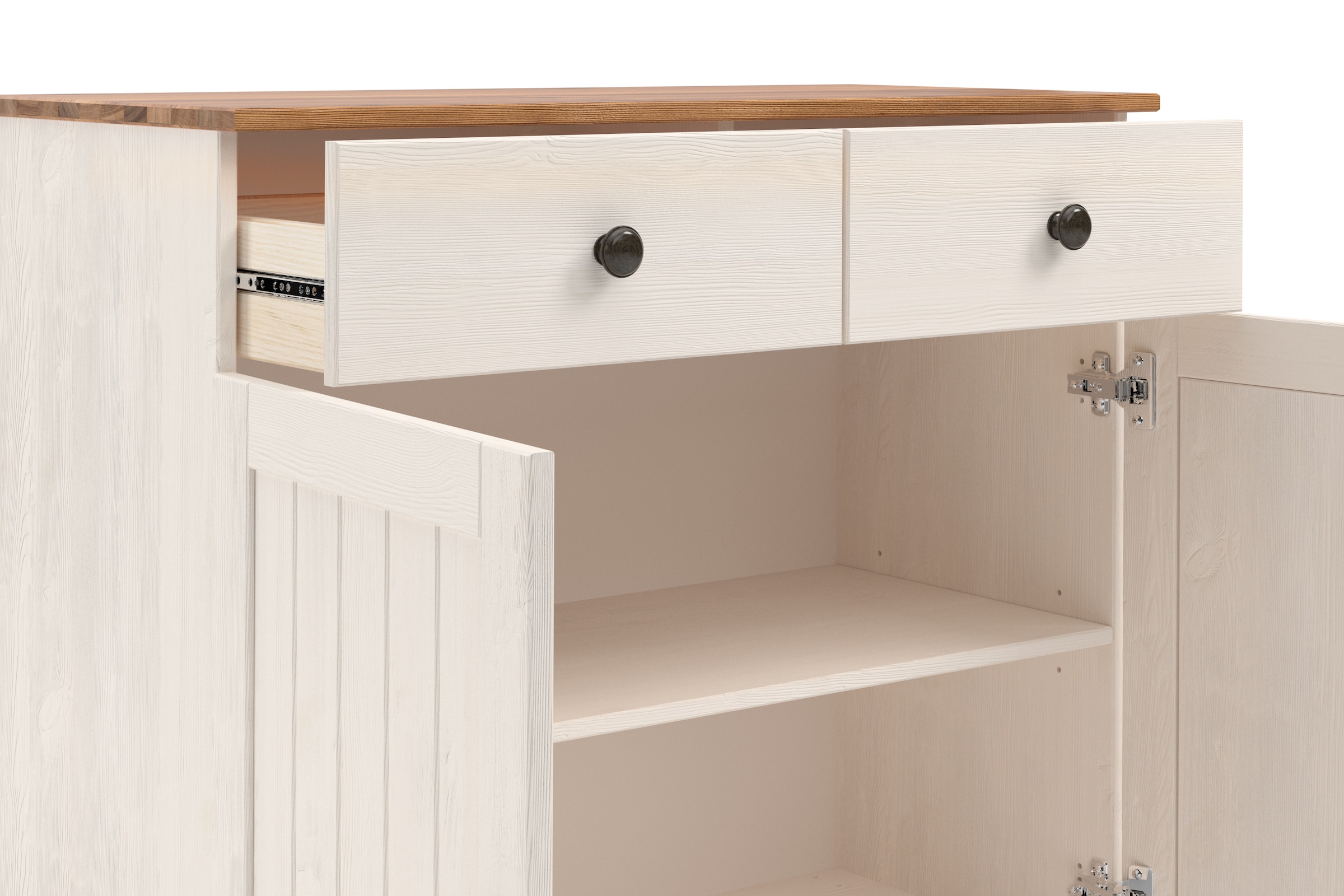 Home affaire Anrichte »Alby2«, Mit 2 Türen, 2 Schubkästen und Metallgriffe, Breite 85 cm