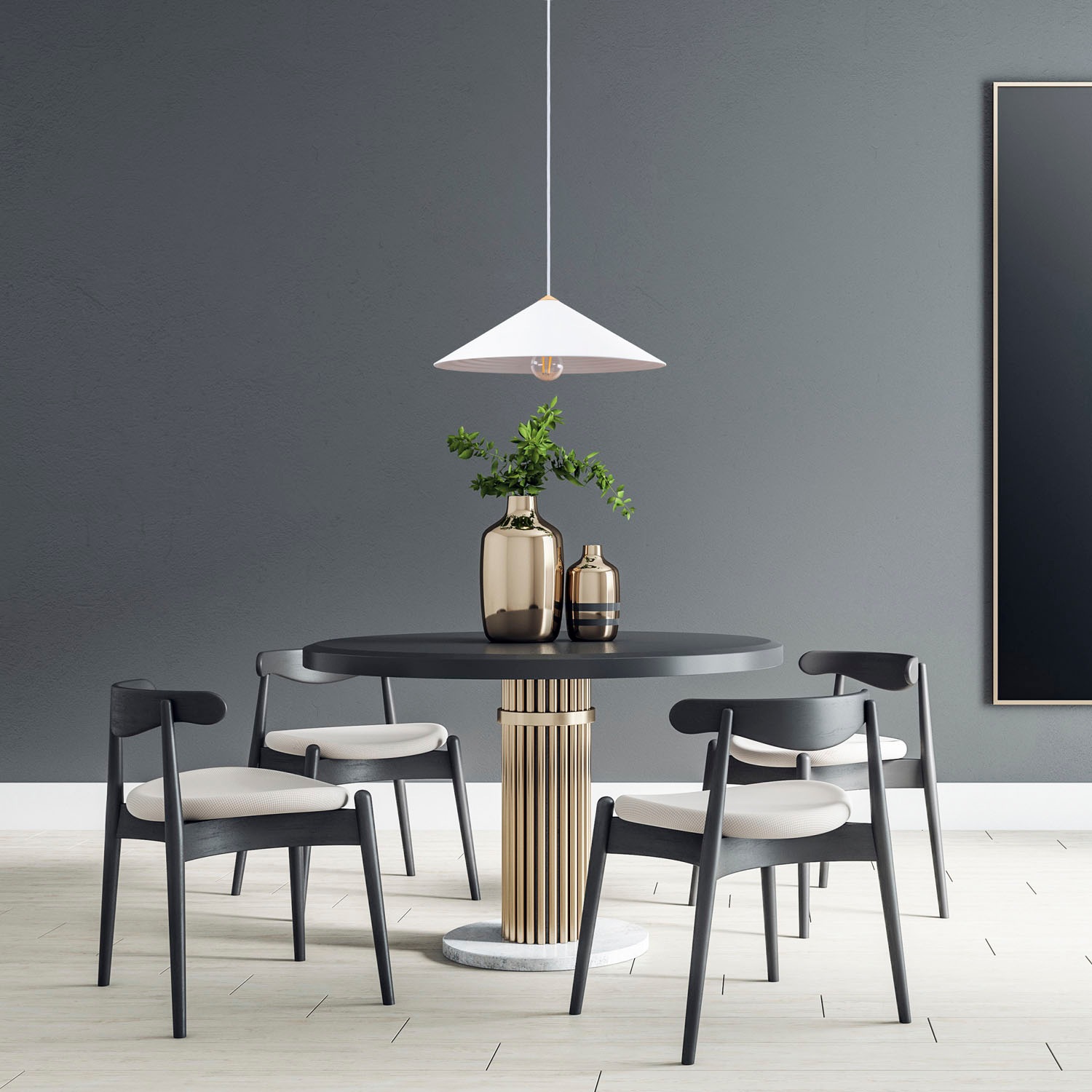 Paco Home Pendelleuchte »ROLLINA«, Leuchtmittel E27 | ohne Leuchtmittel, Pendelleuchte Esszimmer Küchenlampe Metall Industrial Design E27