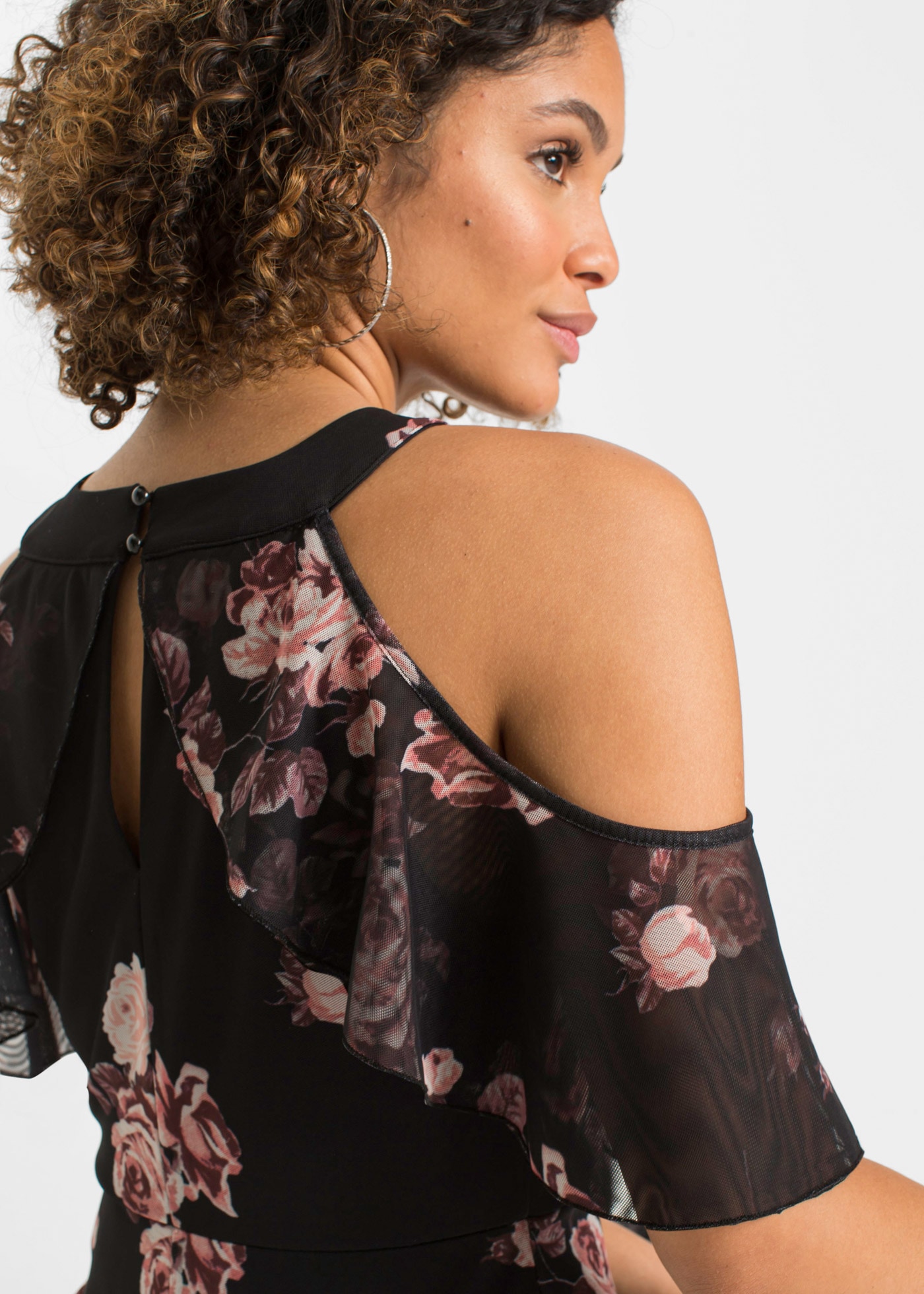 bonprix Maxikleid »Maxikleid aus Mesh« Maxikleid aus Mesh