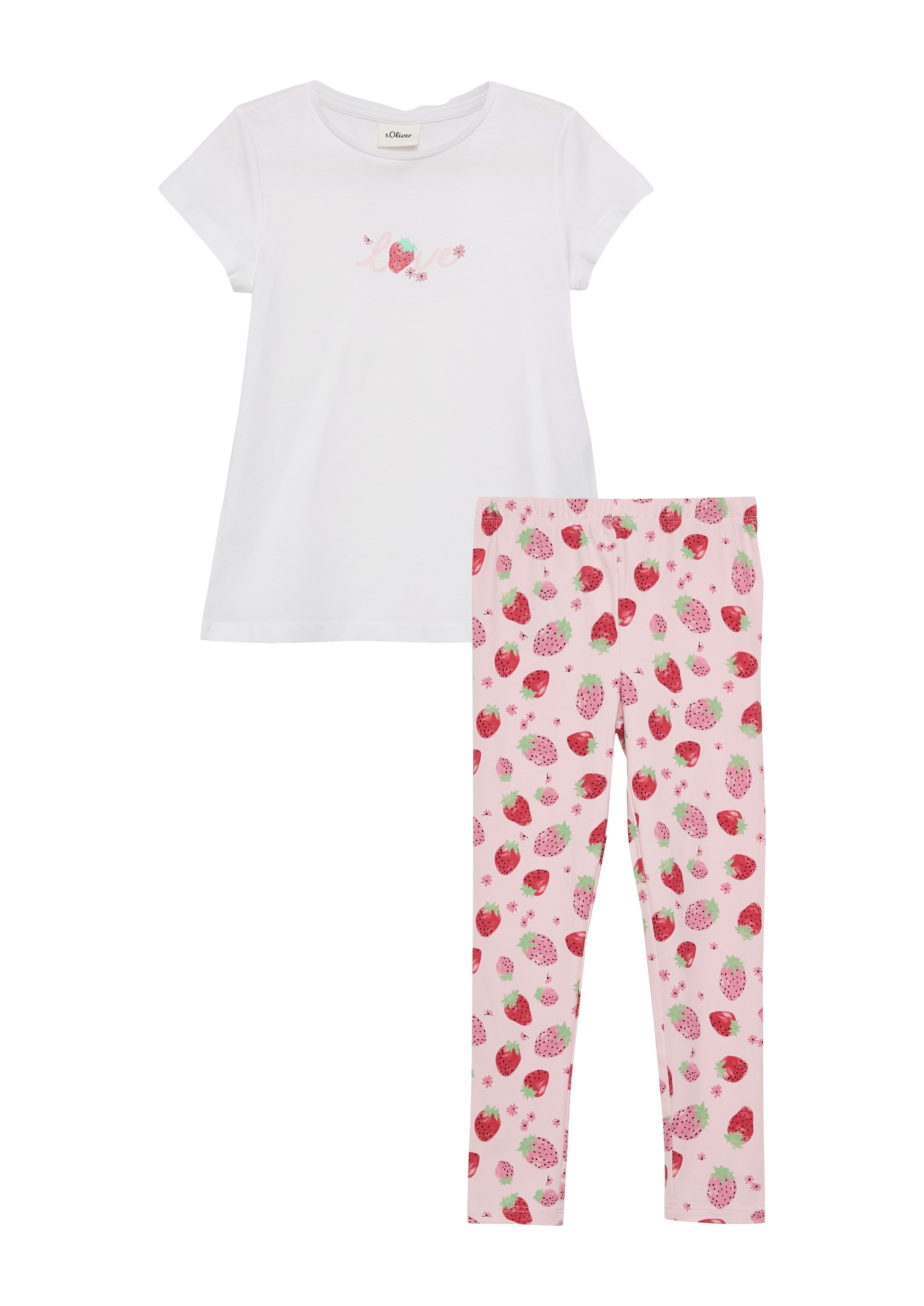 s.Oliver Junior Shirt & Leggings 2 2er Set, gemusterte Leggings und Sommershirt, für Girls