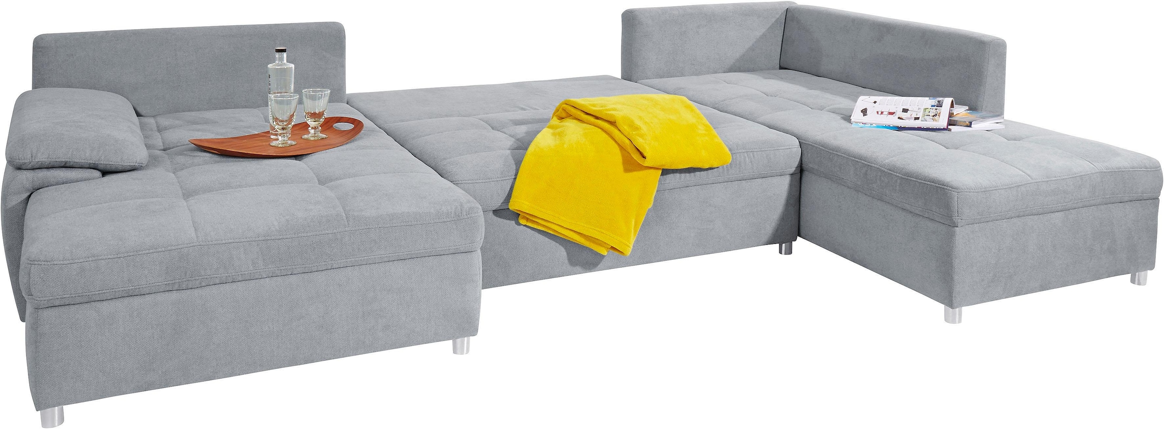 sit&more Wohnlandschaft »Top Bilbao U-Form«, XXL, wahlweise mit Bettfunktion und Bettkasten
