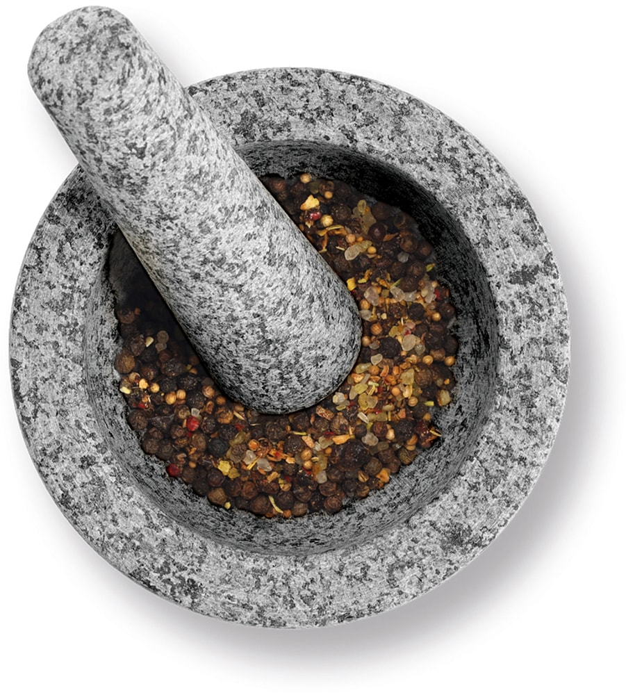 Zeller Present Mörser »& Stößel-Set, Granit, grau« natürliches Material, 2,9 kg, 330 ml