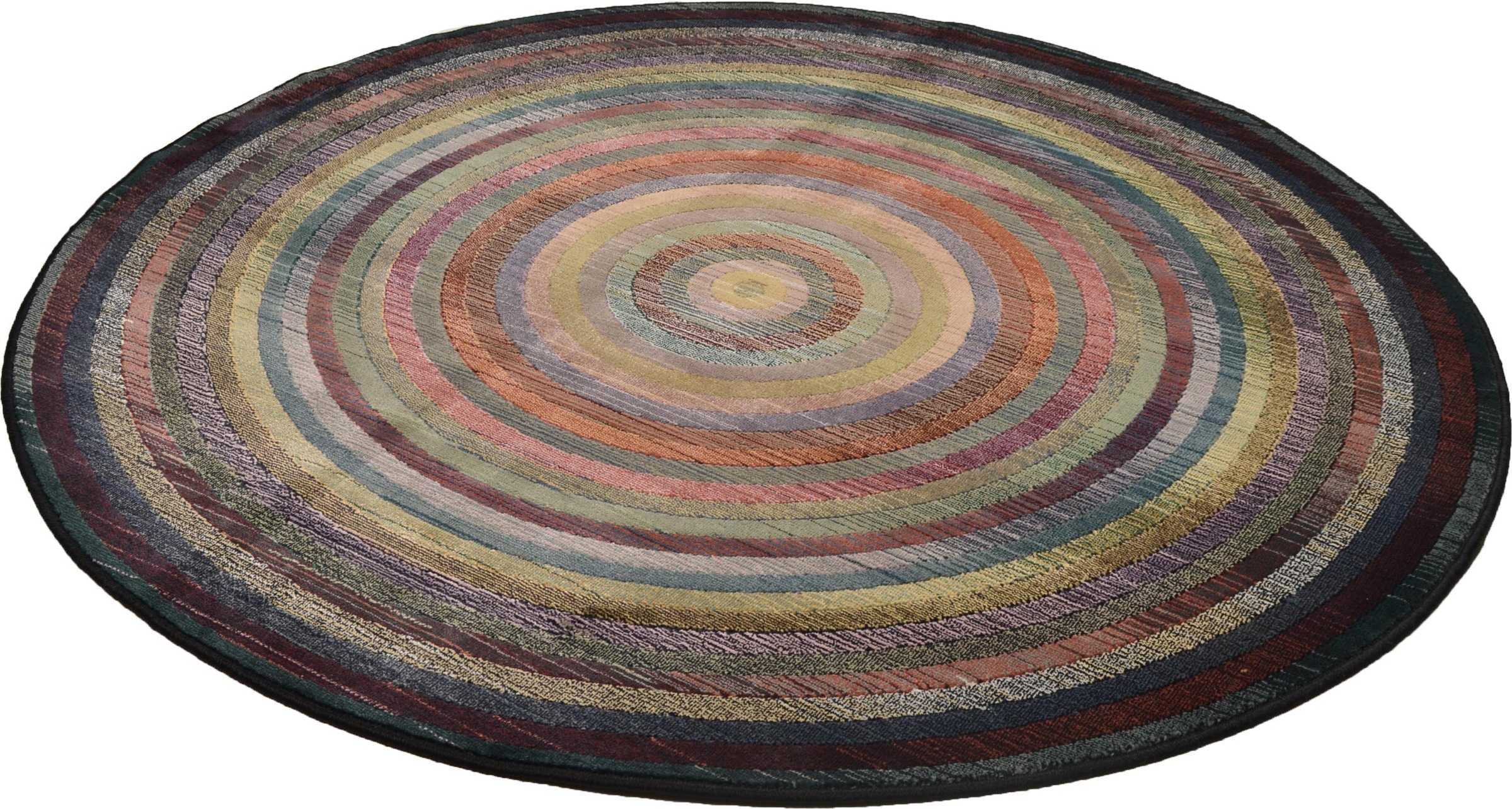 THEKO Teppich »Gabiro 001«, rund, 10 mm Höhe, Wohnzimmer