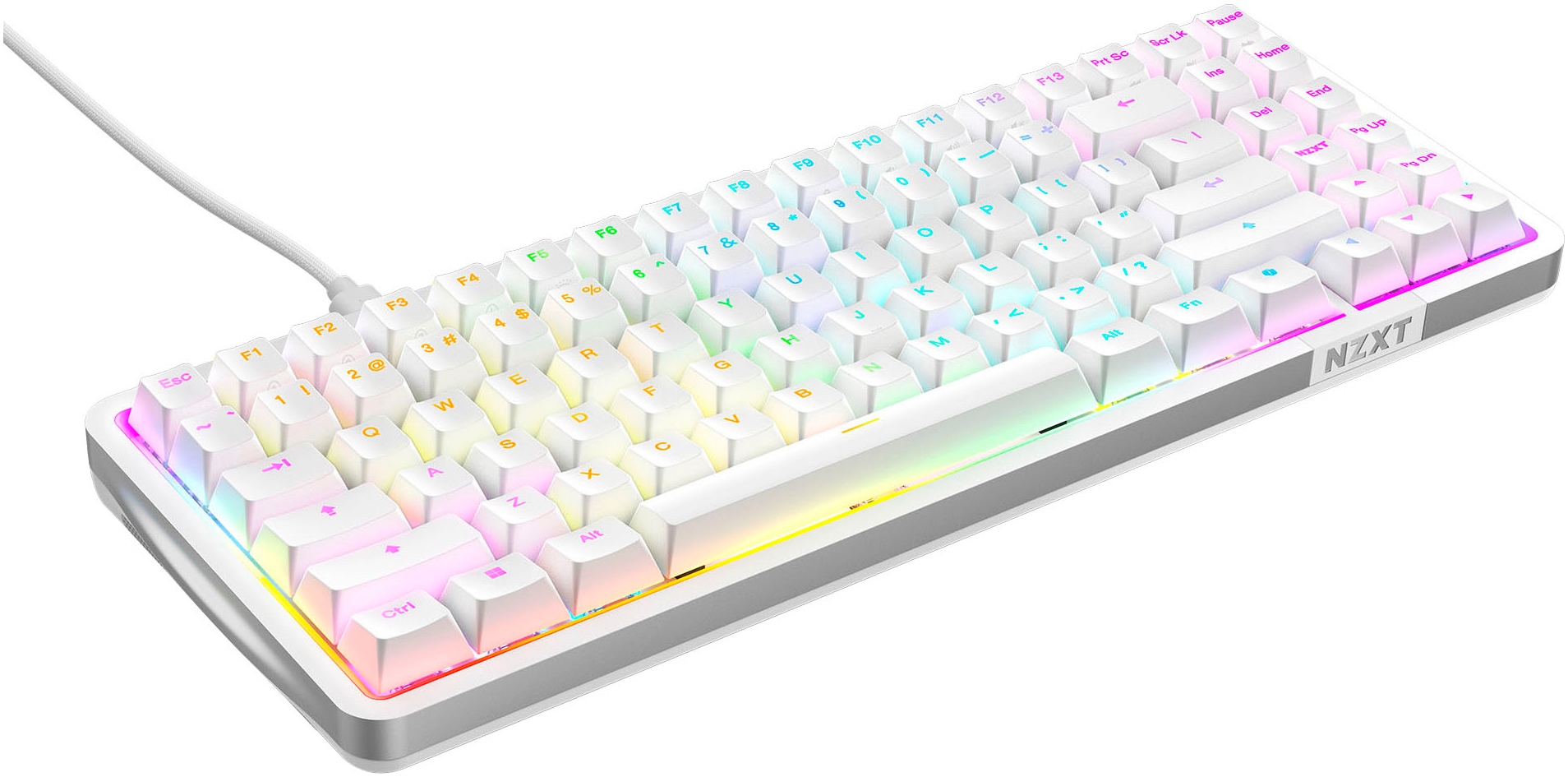 NZXT Gaming-Tastatur »Function Elite MiniTKL«, (Anpassbare Höhe-Fn-Tasten-USB-Anschluss-Profil-Speicher-Profil-Speicher)