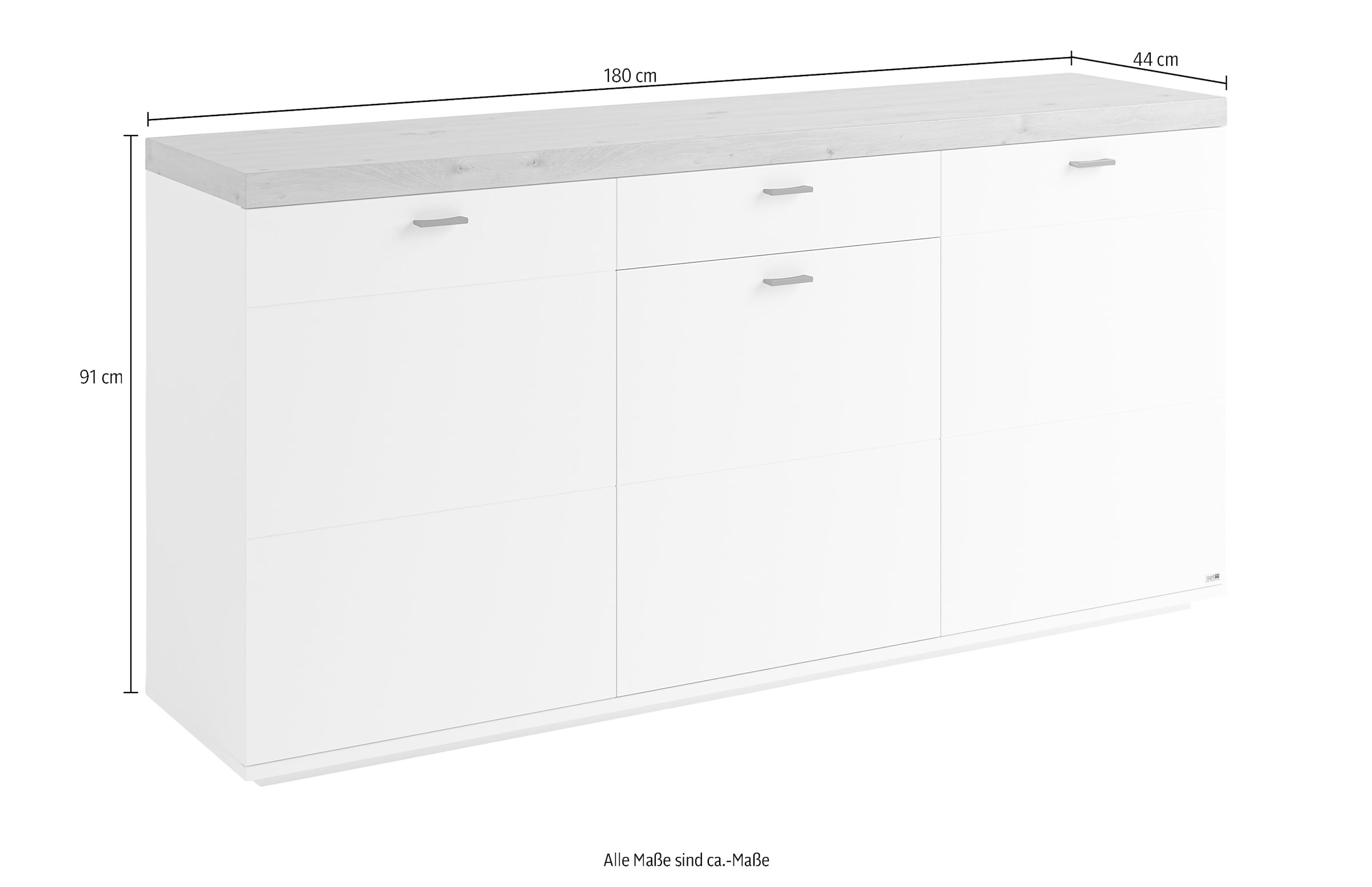 set one by Musterring Sideboard »Lancaster«, In 2 Farben, mit unterschiedlichen Oberplatten auswählbar