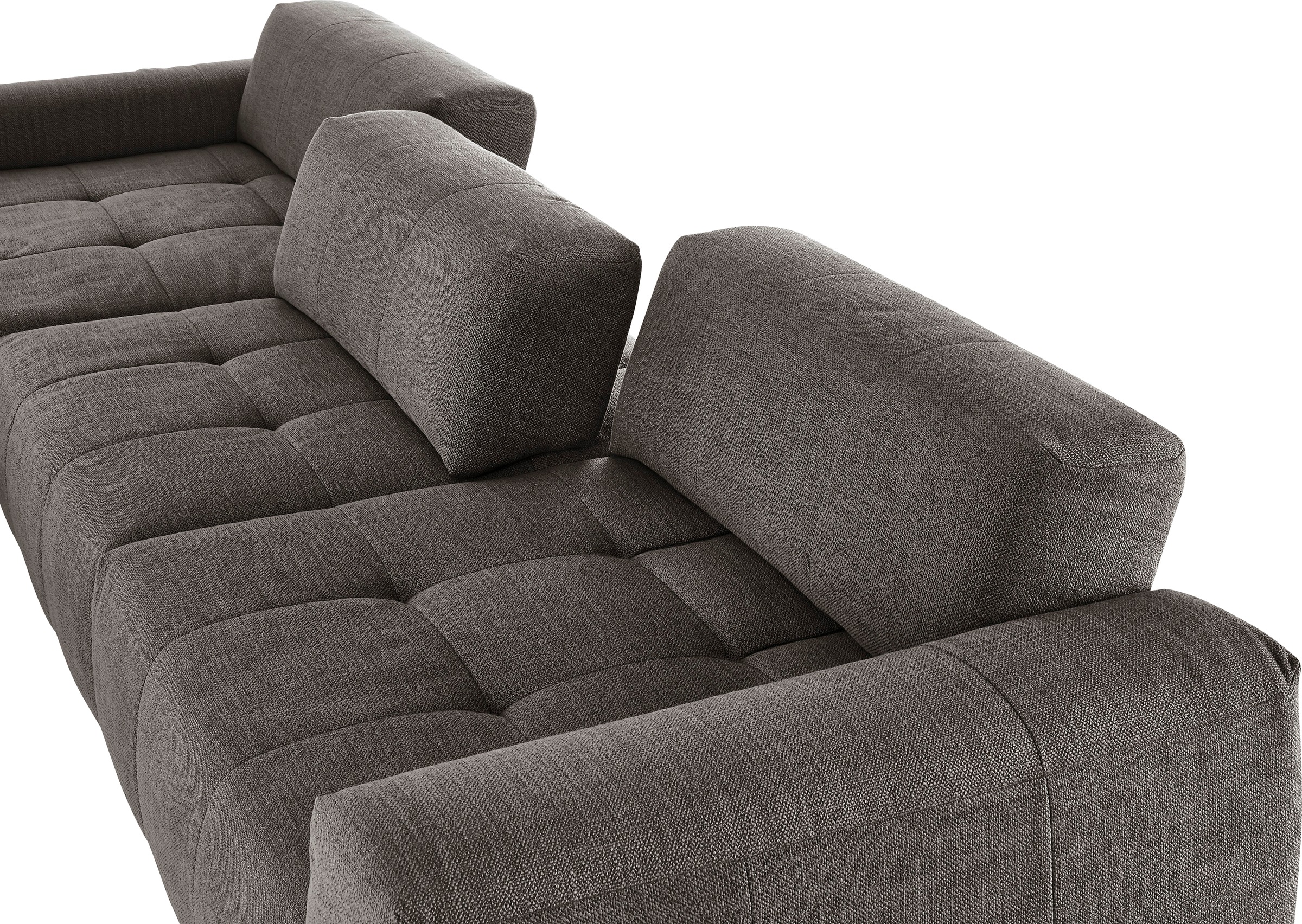 3C Candy Ecksofa »Yoshy mit Komfortfunktionen, modern und bequem, L-Form«, Zwei verschiedene Sitztiefen durch verstellbare Rückenlehne