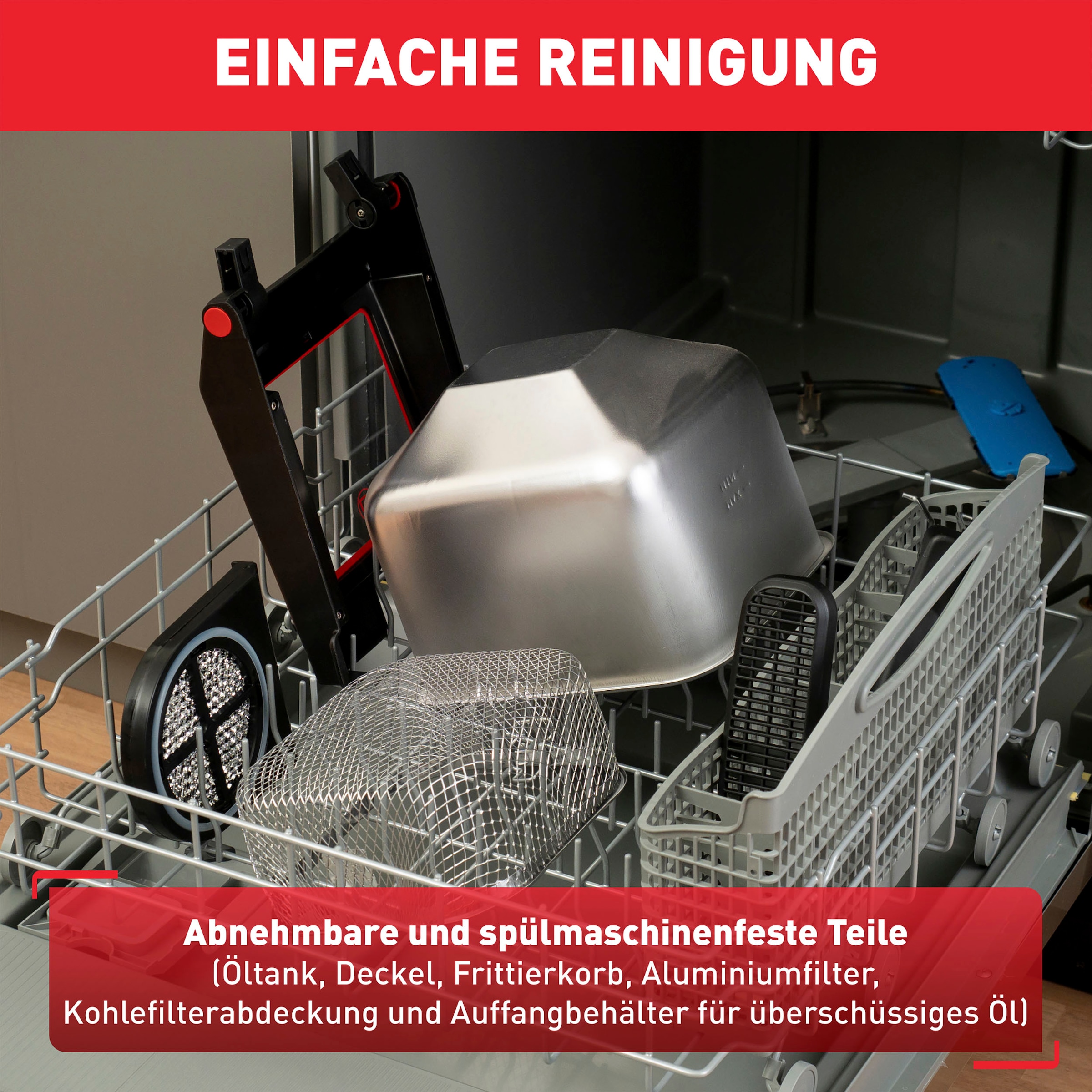 Tefal Fritteuse »Clear Duo«, 2000 W, Fassungsvermögen 3,5 l, aktives Filtersystem, Thermostat, Timer, FR600D