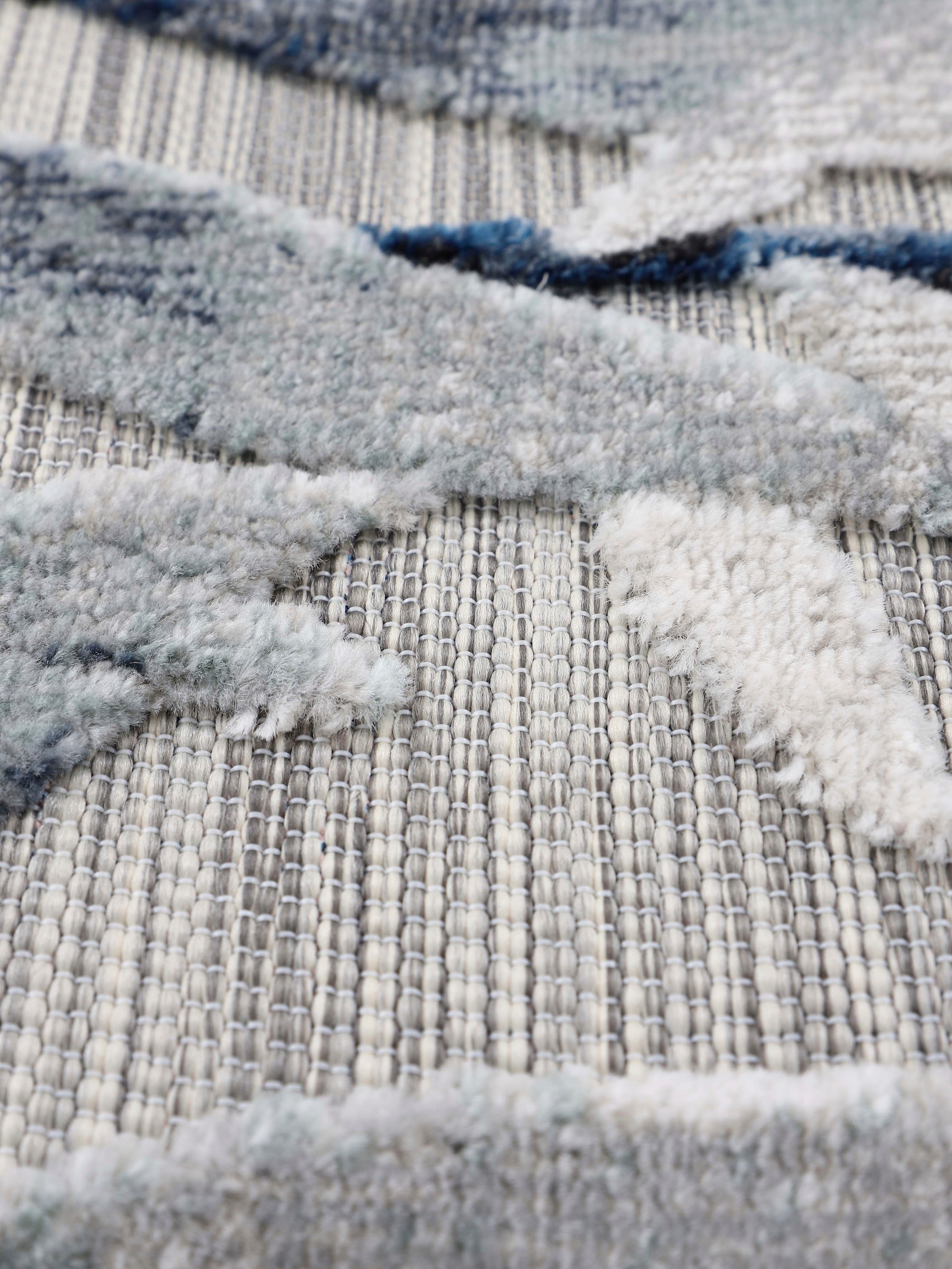 carpetfine Teppich »Deja 100«, rechteckig, 4 mm Höhe, robustes Flachgewebe, Motiv- Floral Palmenblätter, Hoch-Tief Effekt