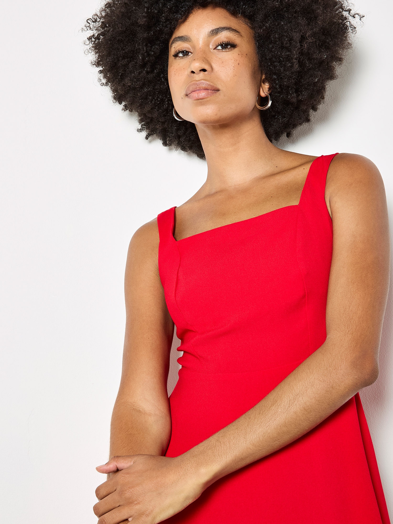 Apricot Minikleid »Fit-and-Flare-Kleid« in unifarben