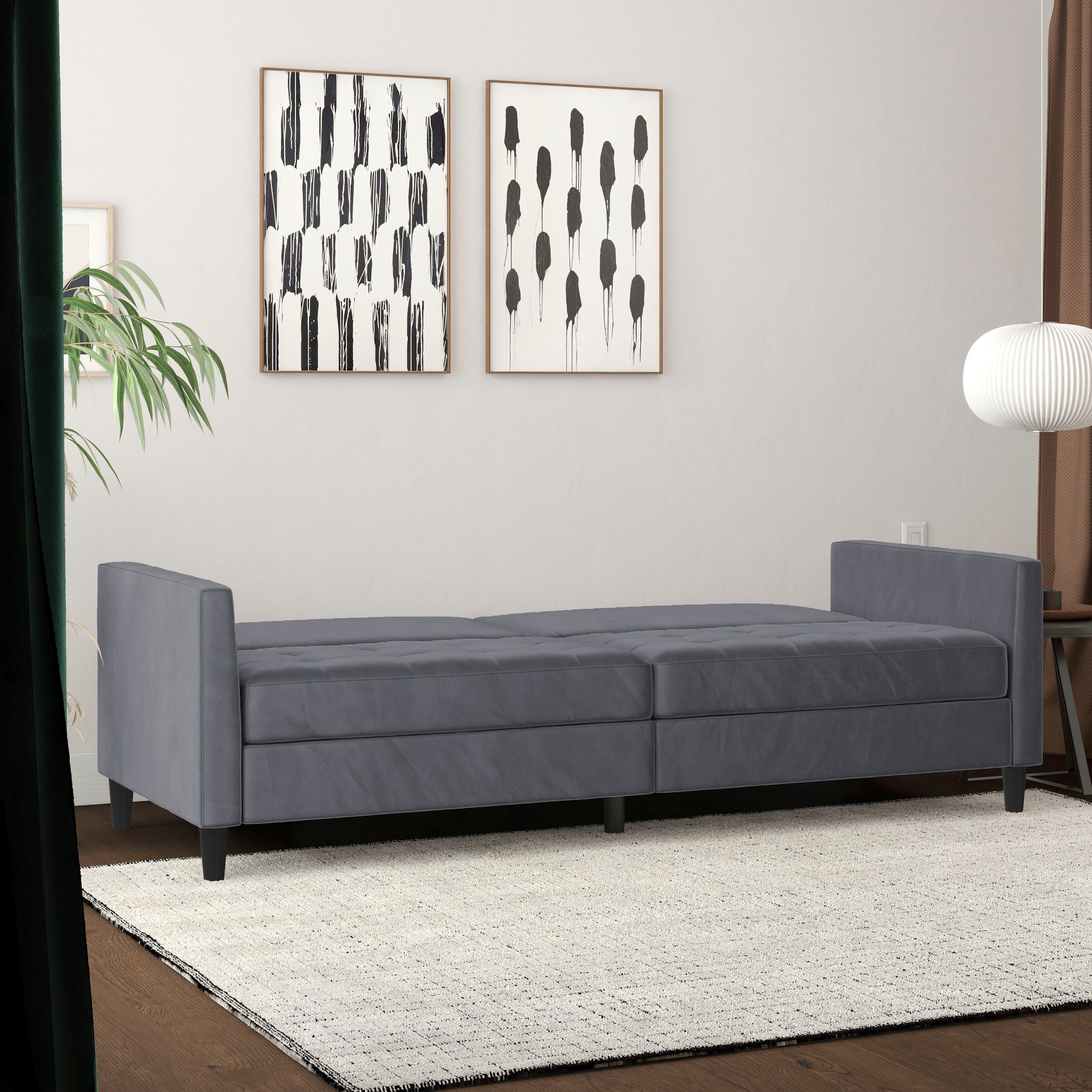 Dorel Home 3-Sitzer »Presley«, Sofa mit Bett-Funktion und verstellbarer Rückenlehne