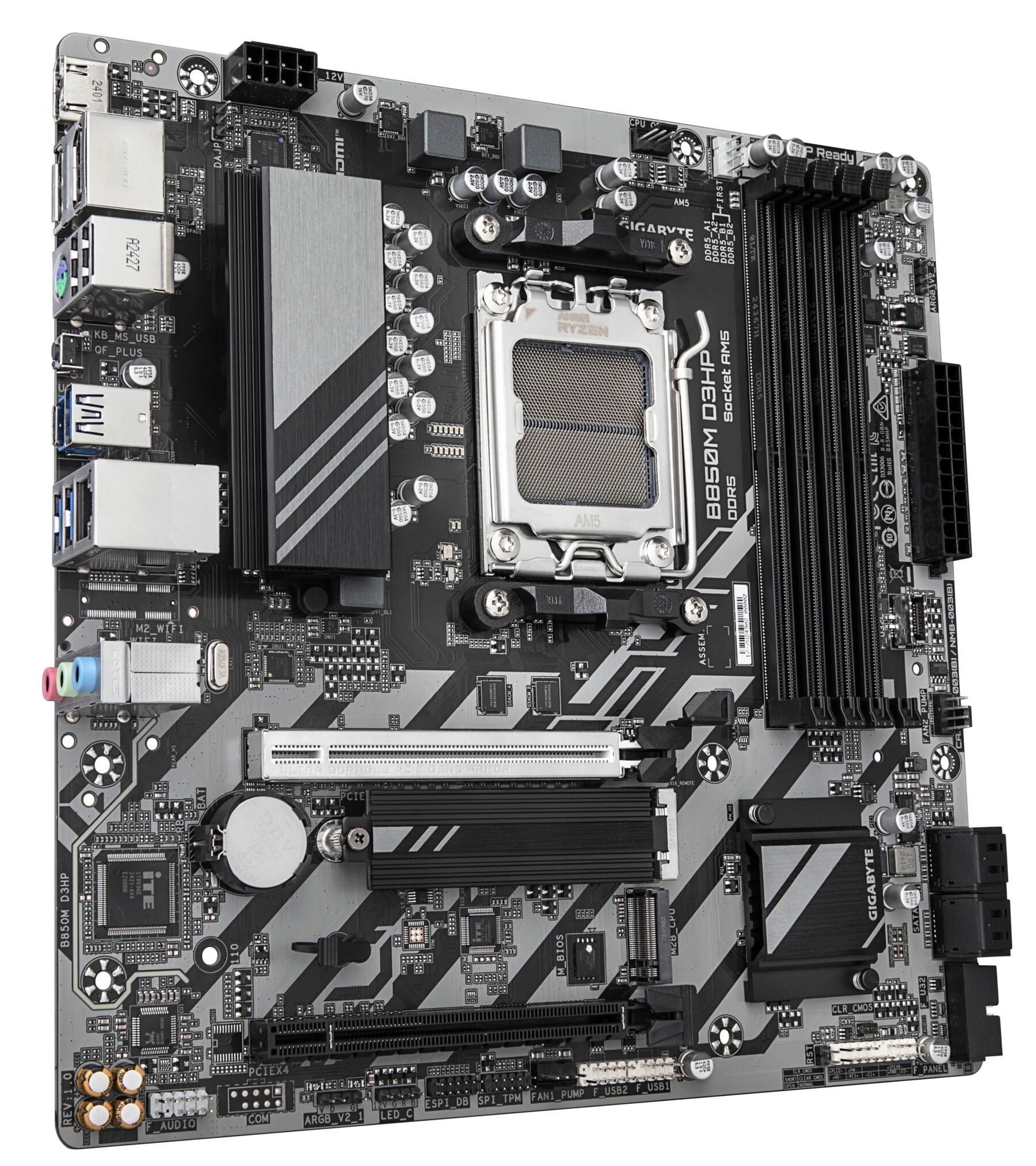 Gigabyte Mainboard »B850M D3HP Motherboard - AMD Ryzen 9000 Series CPUs, 5+2+2 Phasen Digi«