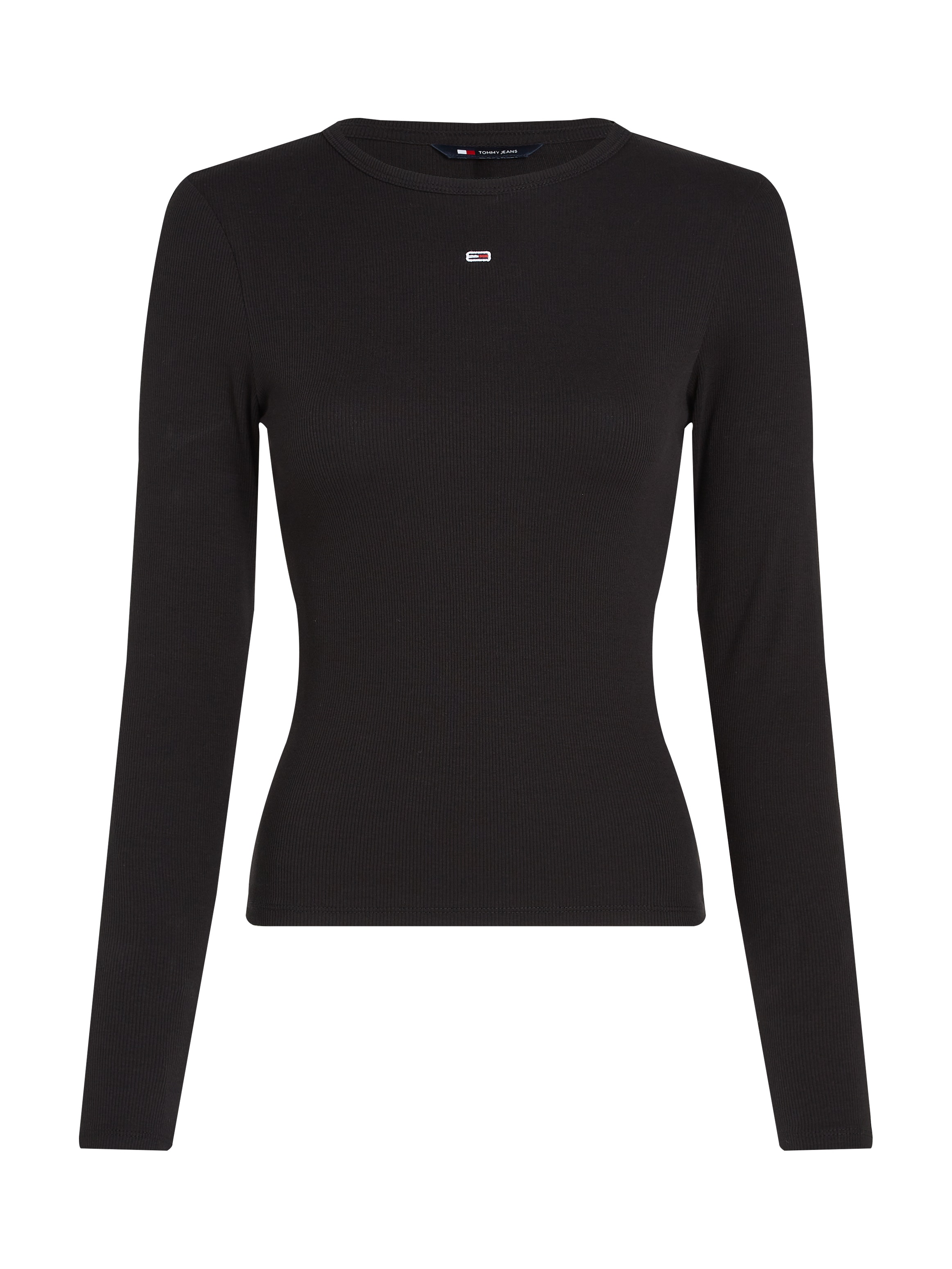 Tommy Jeans Langarmshirt »TJW SLIM ESSENTIAL RIB LS«, mit Logostickerei