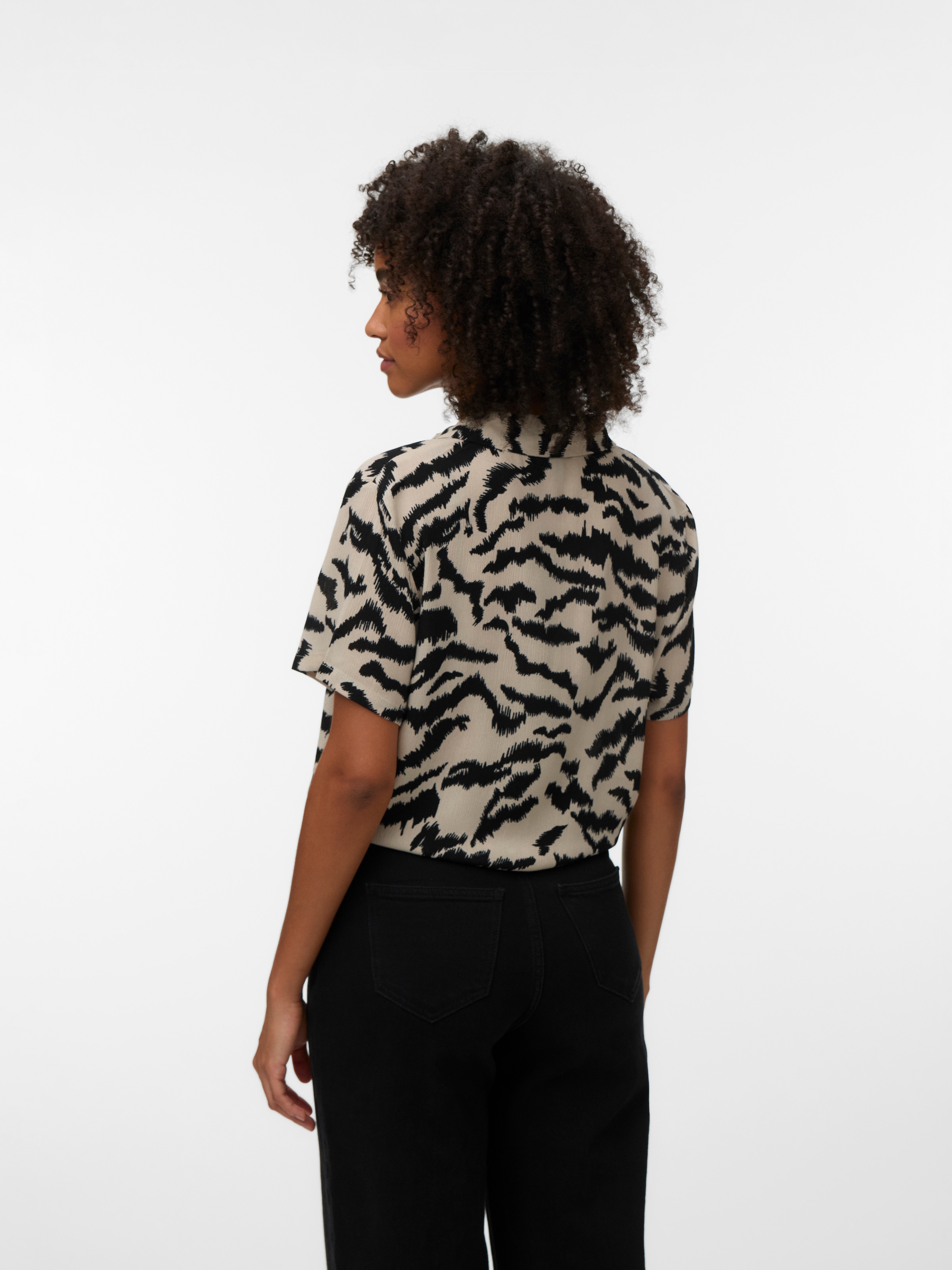 Vero Moda Kurzarmbluse »VMMENNY TIE SS SHIRT WVN GA« Viskose, relaxed fit