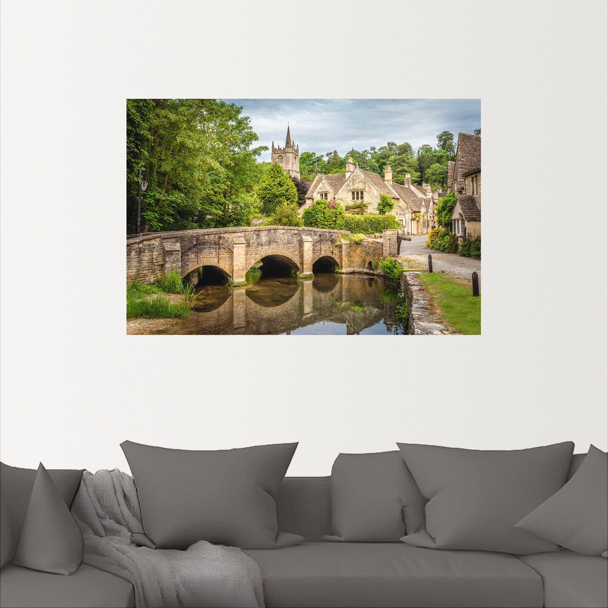 Artland Wandbild »Dorf Castle Combe, Wiltshire, England«, Brücken, (1 St.), als Alubild, Leinwandbild, Wandaufkleber oder Poster in versch. Größen