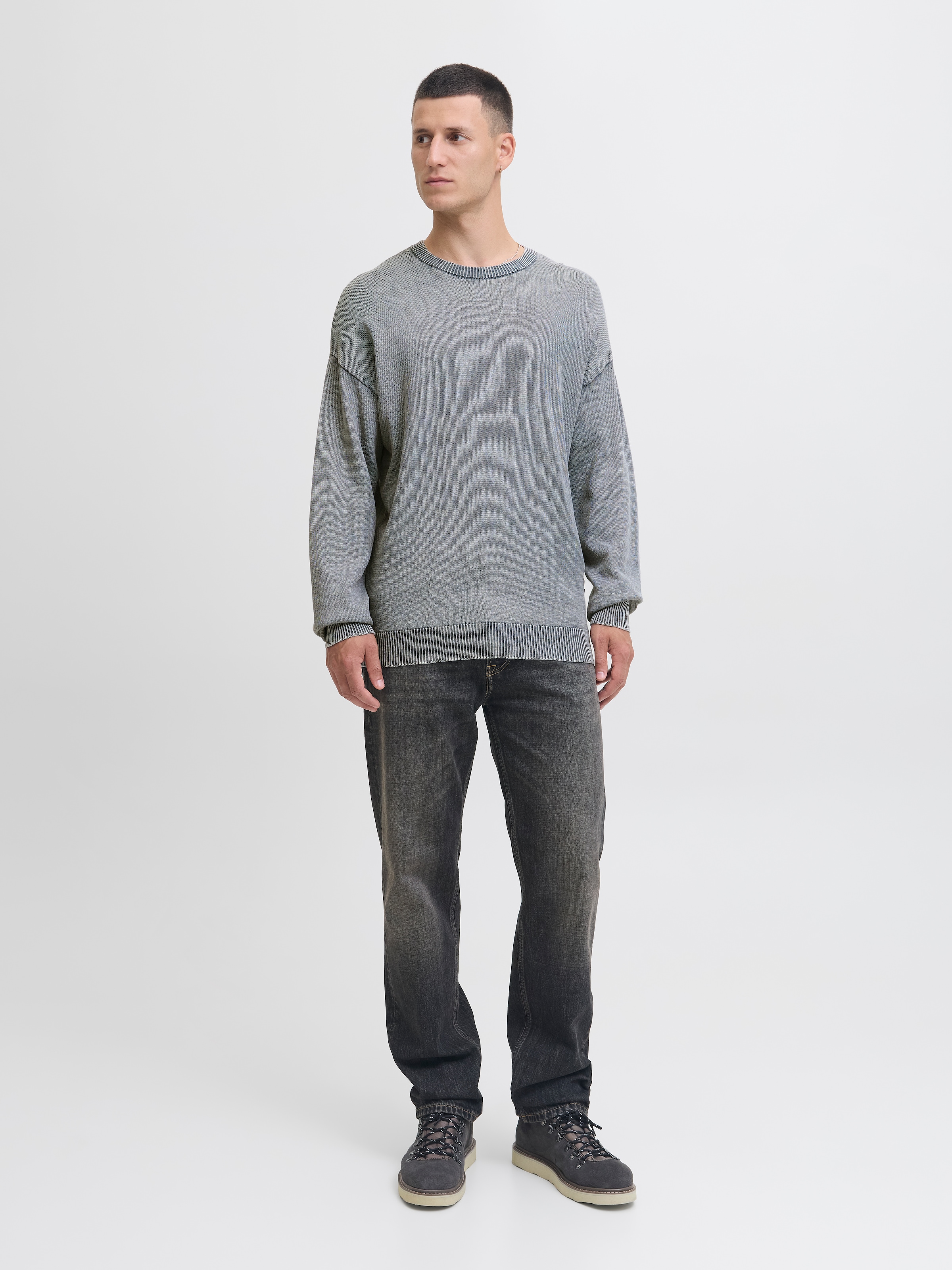 Jack & Jones Rundhalspullover »JJECHARGE FADED KNIT CREW NECK NOOS«