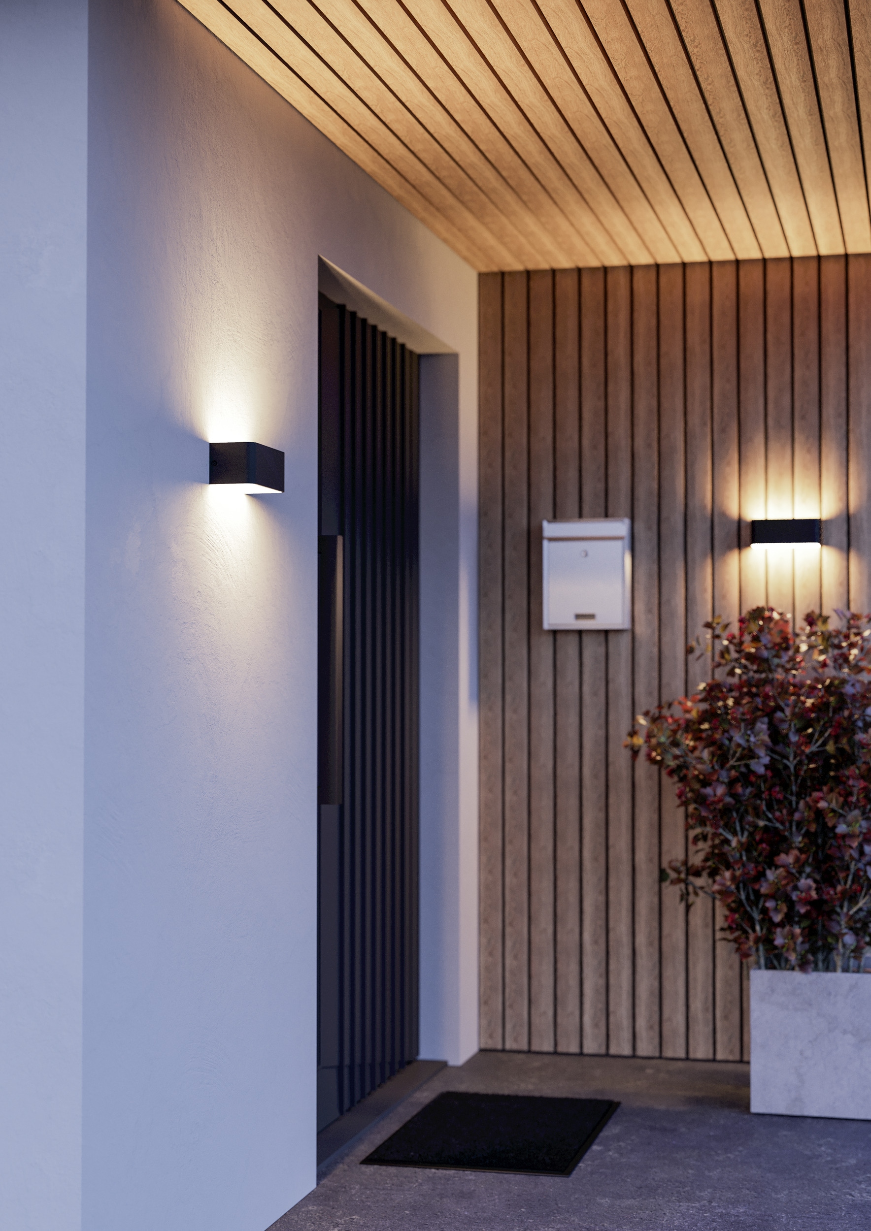 EGLO Wandleuchte »SANIA-Z Wandlampe - Alu, Stahl - LED - 1X10W - IP55« LED-Modul 1 Stk. Kaltweiß | Neutralweiß | RGB | Warmweiß Außenbeleuchtung, Außenwandleuchte, Terrasse, L20 x H8 x AL9 cm