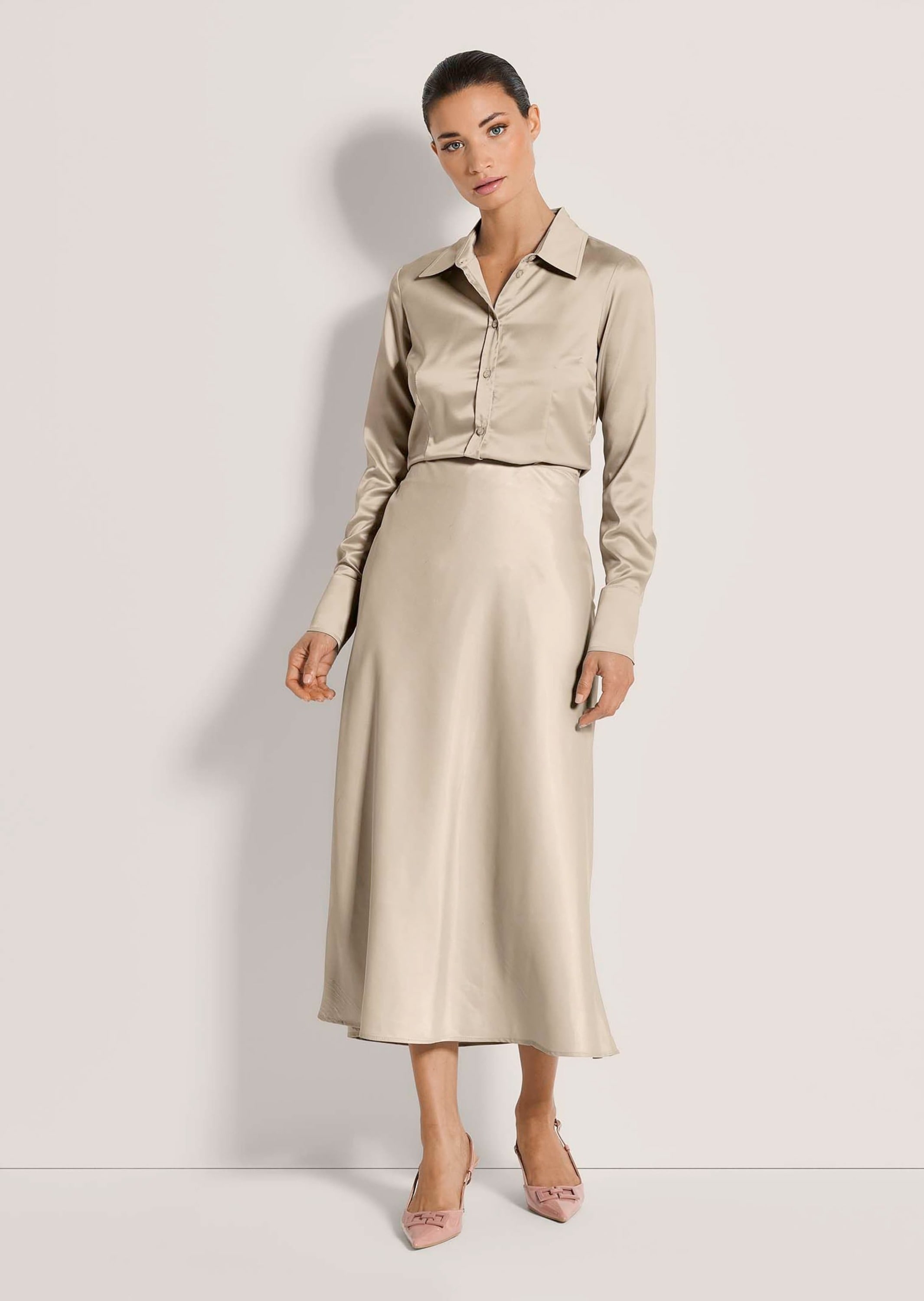 MADELEINE Midirock »Midirock Midi Satinrock für elegante Anlässe« Satin