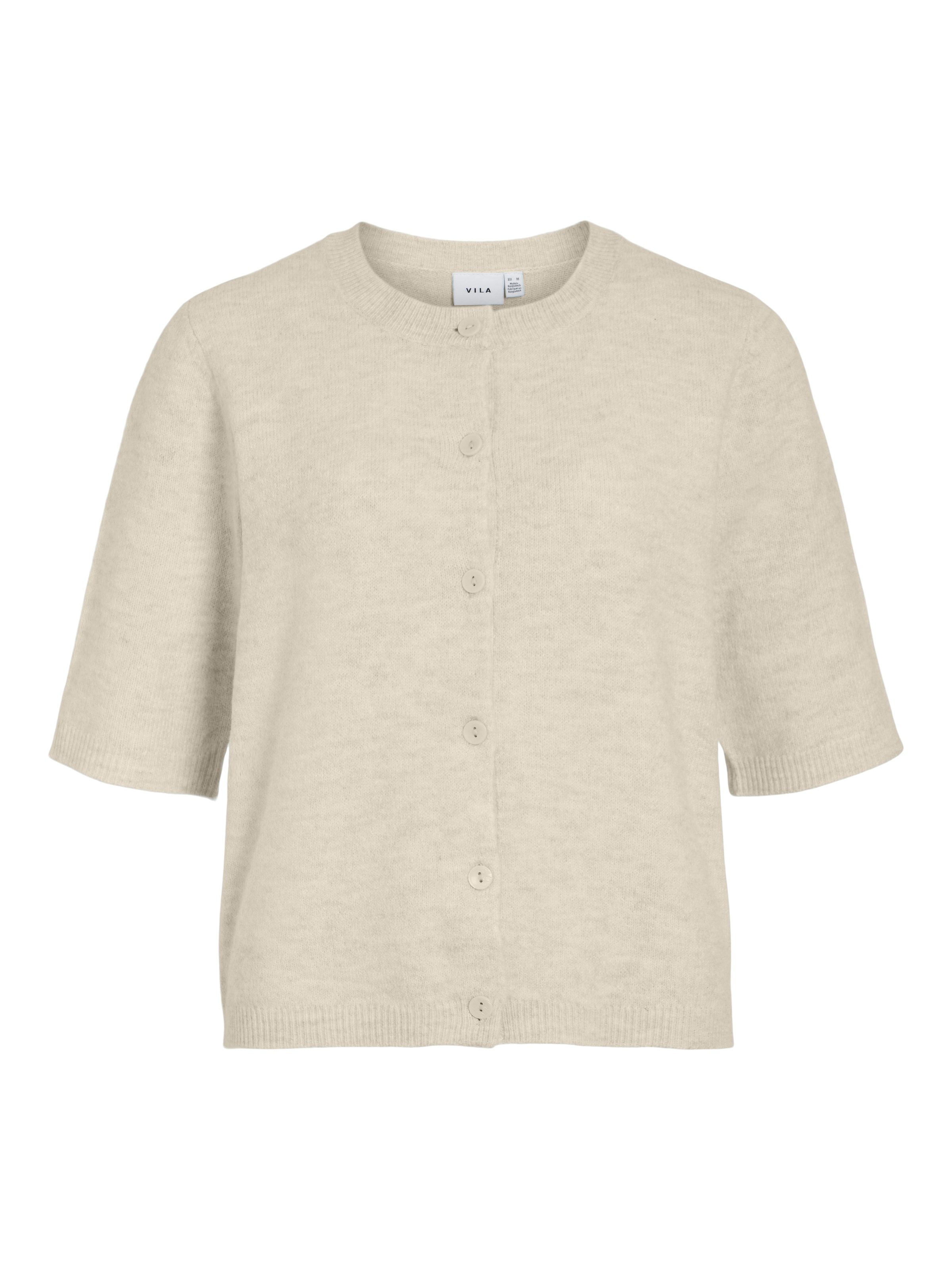 Vila Strickjacke »VILIGA 2/4 O-NECK KNIT CARDIGAN - NOOS« Materialmix, regular fit