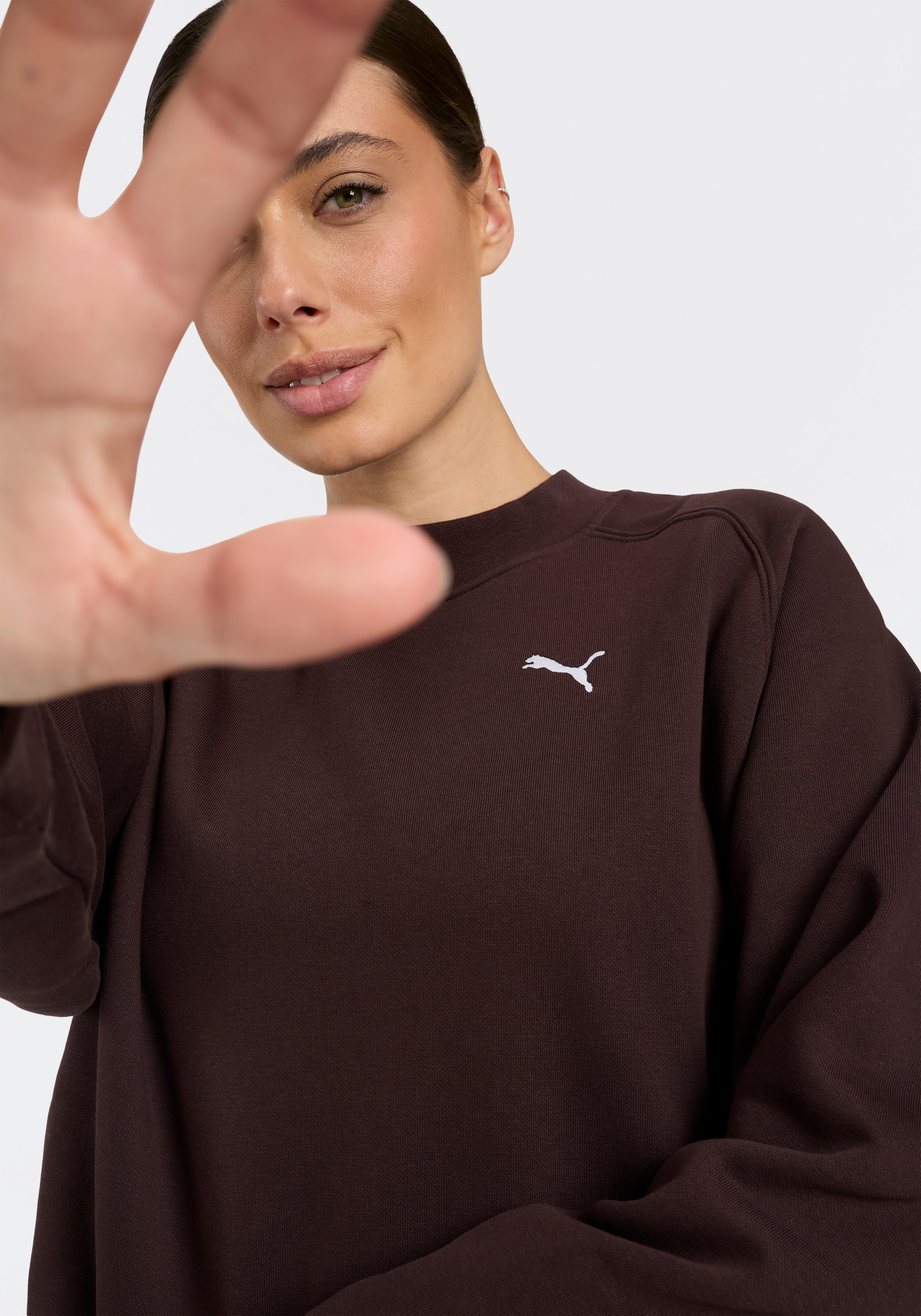 PUMA Trainingsanzug »LOUNGEWEAR STANDARD SWEAT SUITT FL CL« 2 zweiteiliges Set, mit Langarm-Oberteil, aus Baumwolle und Polyester