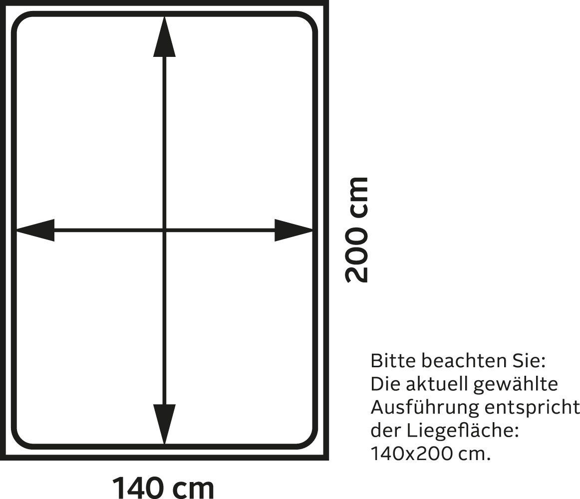 Westfalia Schlafkomfort Boxspringbett, mit Kaltschaum- oder Federkernmatratze, auch mit Topper lieferbar.