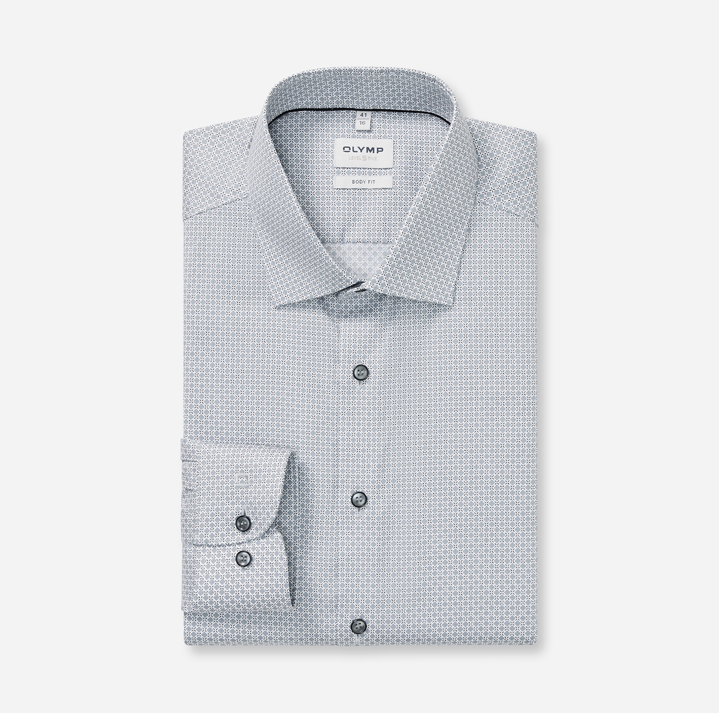 OLYMP Langarmhemd »Level Five« Businesshemd, body fit, New York Kentkragen, gemustert
