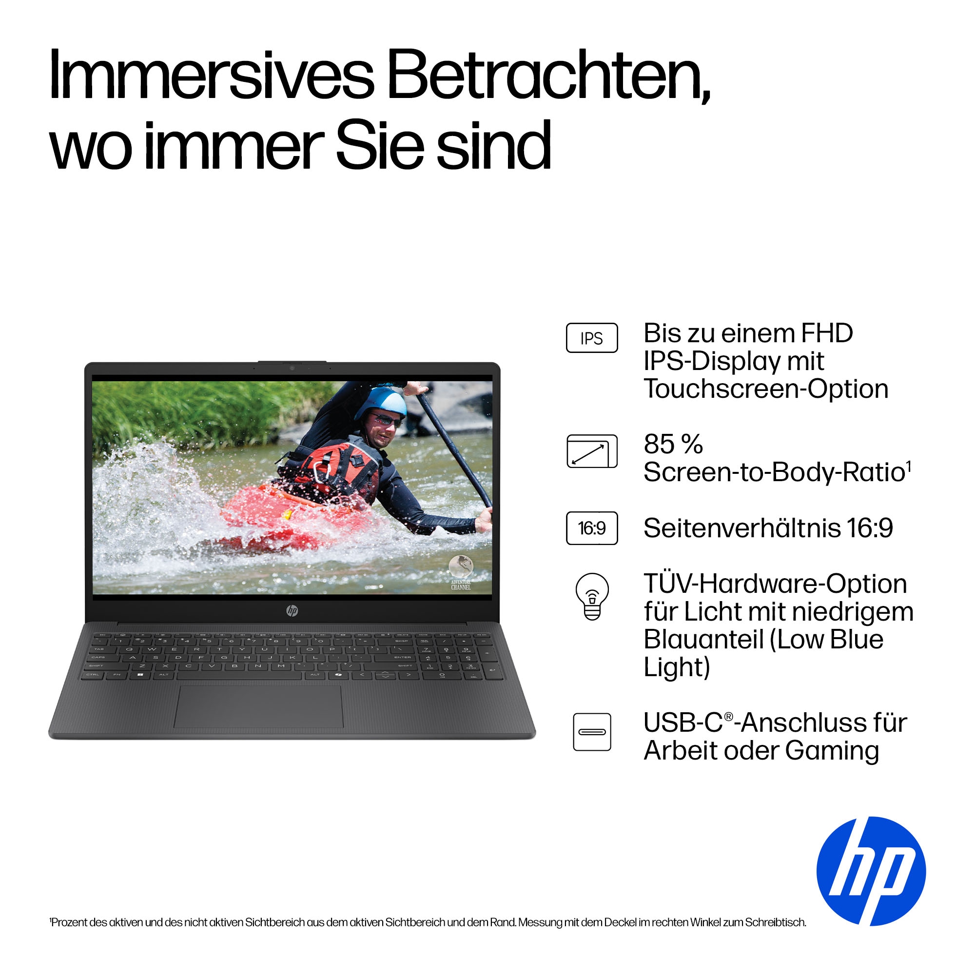 HP Notebook »15-fc103Xngx« 39,6 cm / 15,6 ″ AMD Ryzen 3 Radeon™ 610M 256 GB SSD