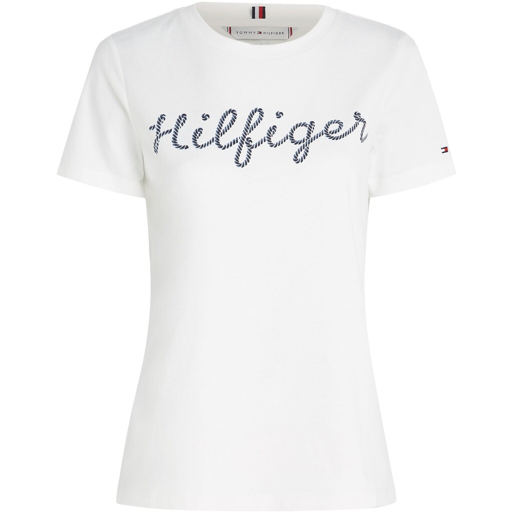 Tommy Hilfiger T-Shirt »REG ROPE PUFF PRINT C-NK SS«