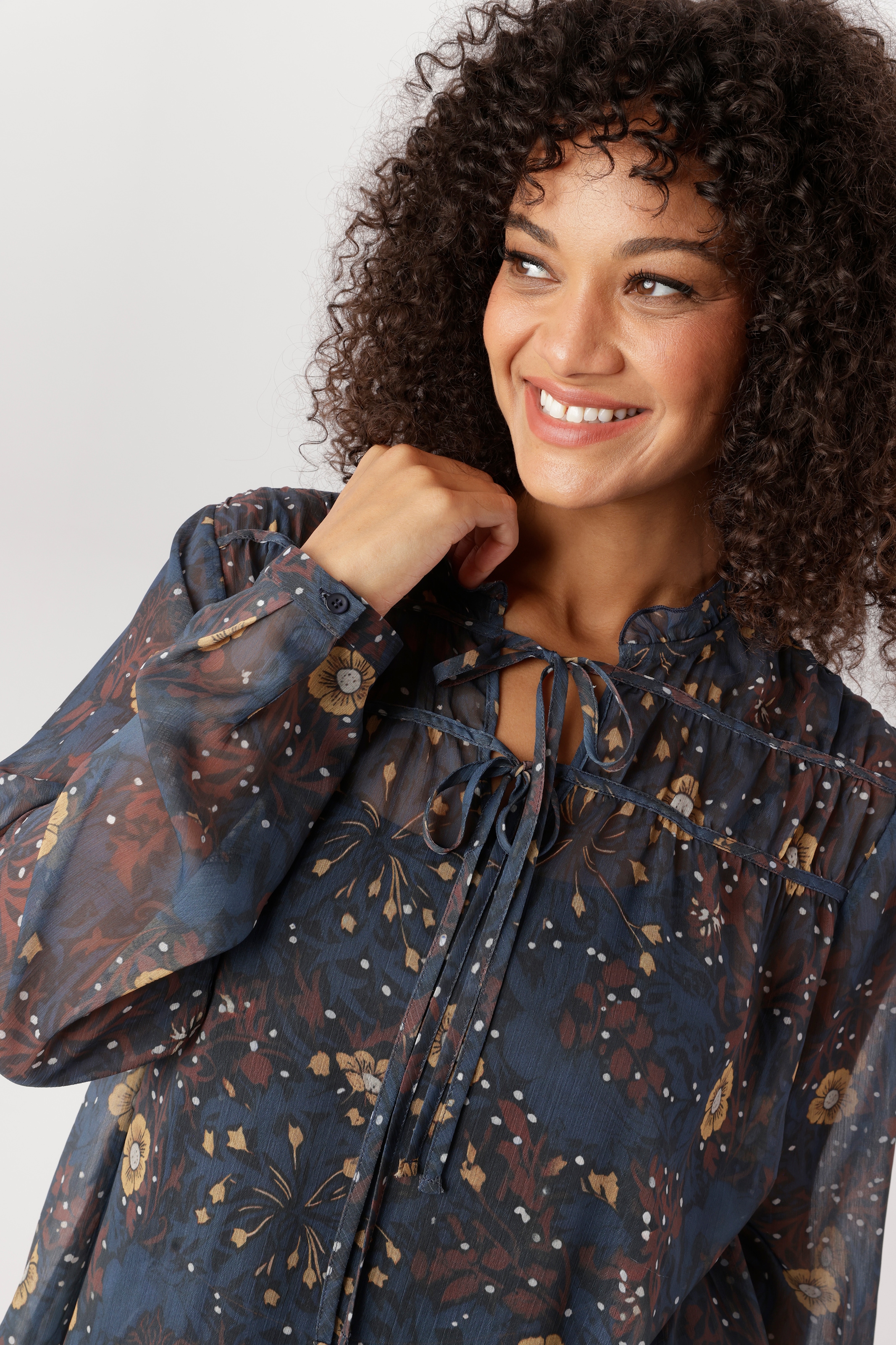Aniston PLUS Schlupfbluse mit Blumen Muster - NEUE KOLLEKTION