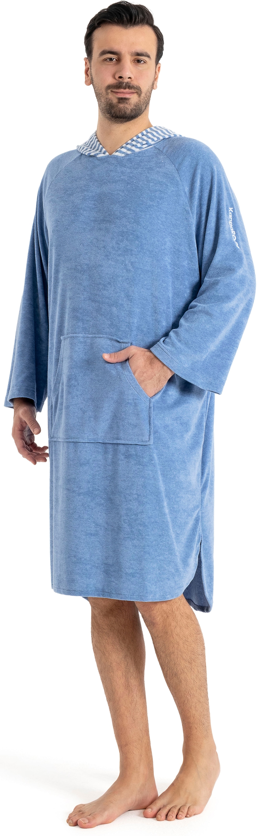 KangaROOS Badeponcho »Dalia Surfponcho, ideal für Sauna, Spa & im Urlaub« 1 Stk. weich, Uni-Farben mit Streifen, leicht, Unisex, für Damen und Herren