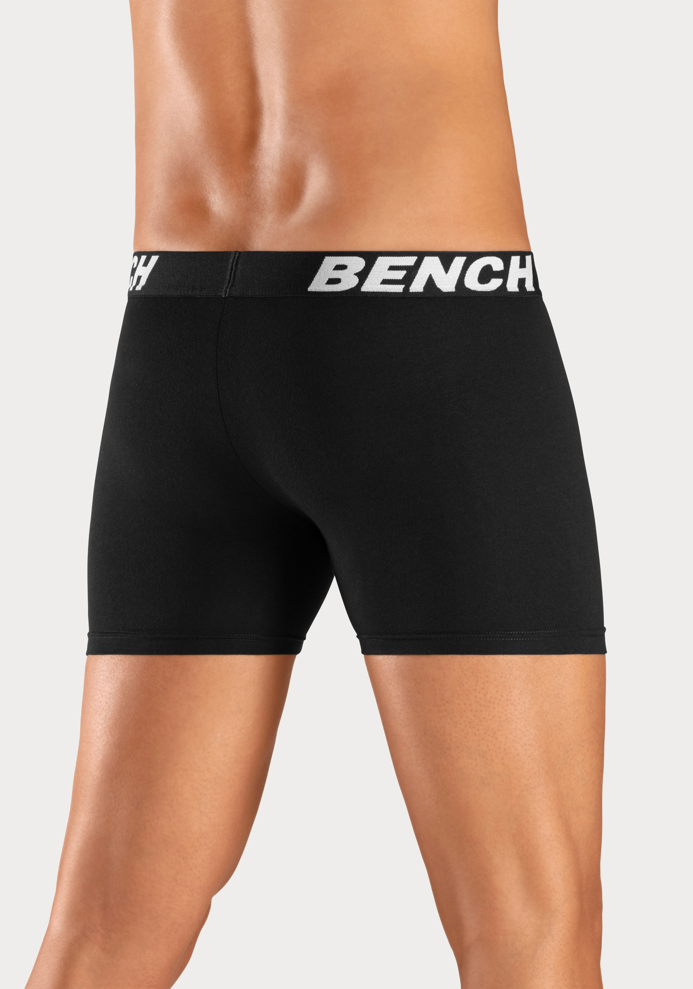 Bench. Boxer »Boxershorts für Herren«, (Packung, 4 St.), Unterhose mit längerer Beinform aus Baumwollmischung