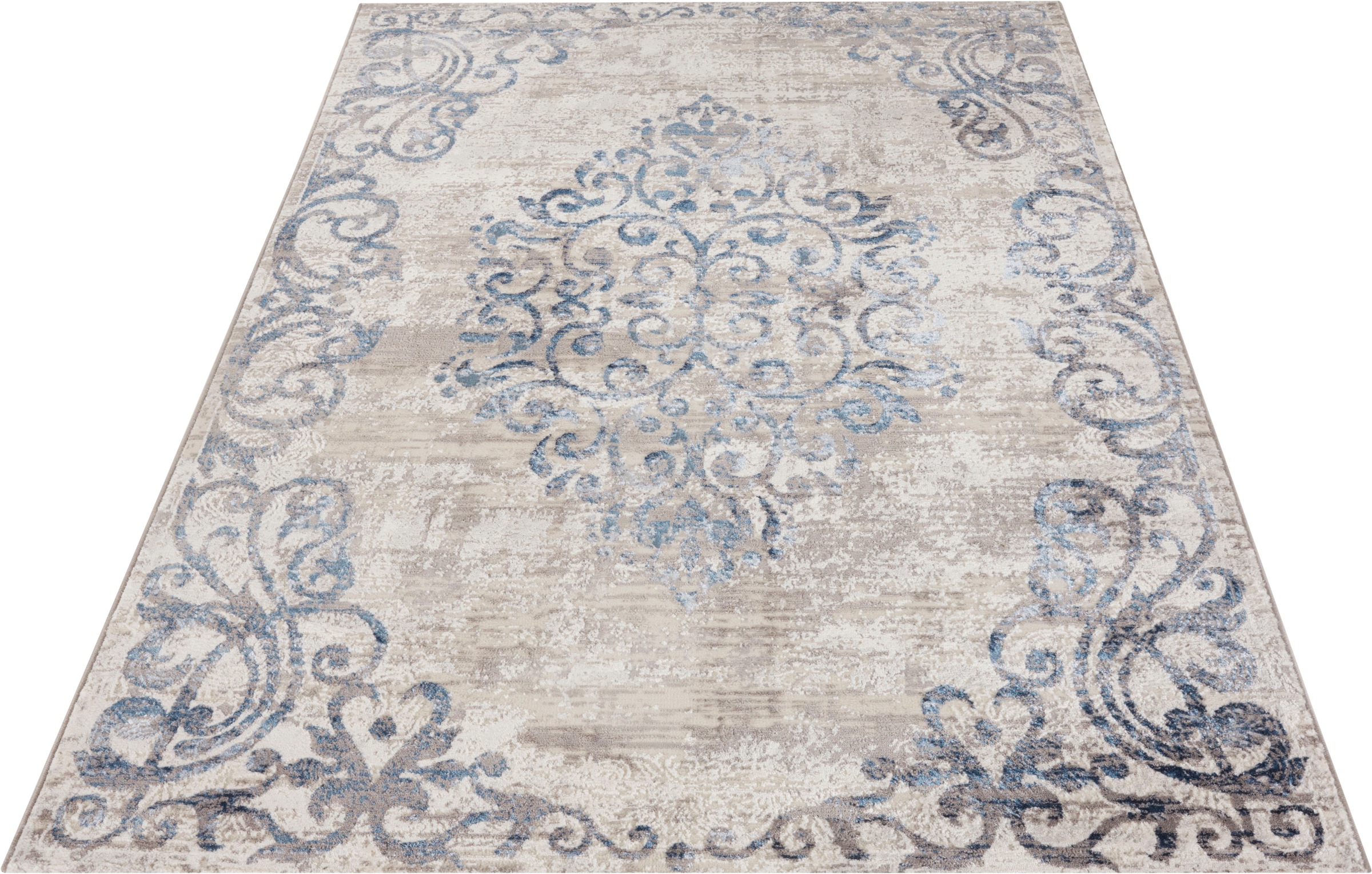 MINT RUGS Teppich »Jenaro«, rechteckig, 8 mm Höhe, Kurzflor, Orient Design, leichter Glanz, Wohnzimmer, Schlafzimmer, Strapazierfähig, Pflegeleicht, Gekettelt
