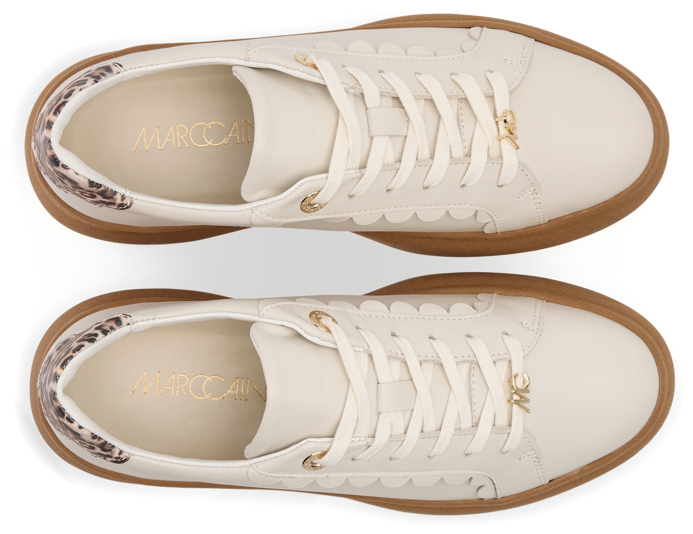 Marc Cain Plateausneaker »"Happy Classics"«, Chunky Sneaker, Retro Sneaker mit modischer Ferse im Animal Look