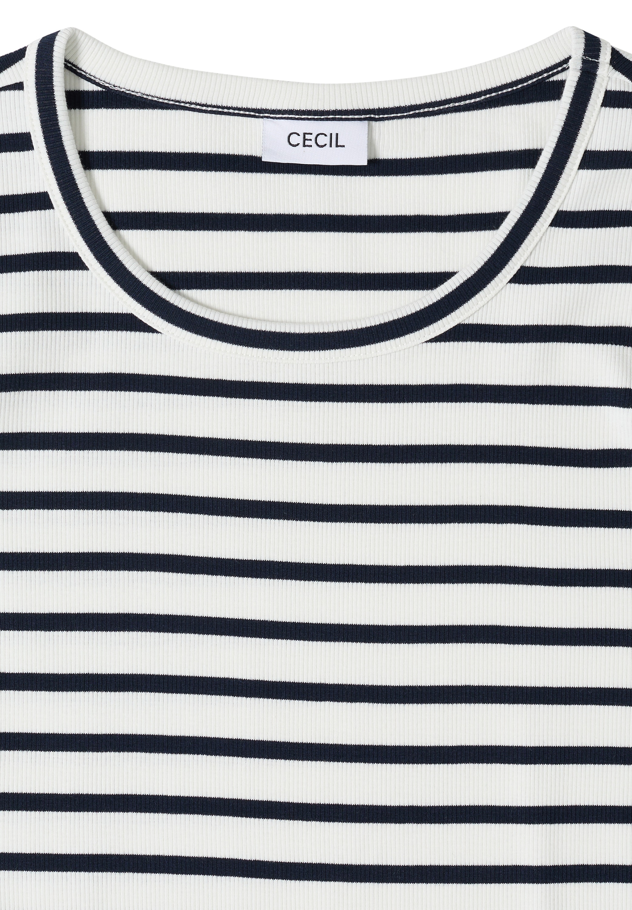 Cecil Rundhalsshirt in Streifen-Optik