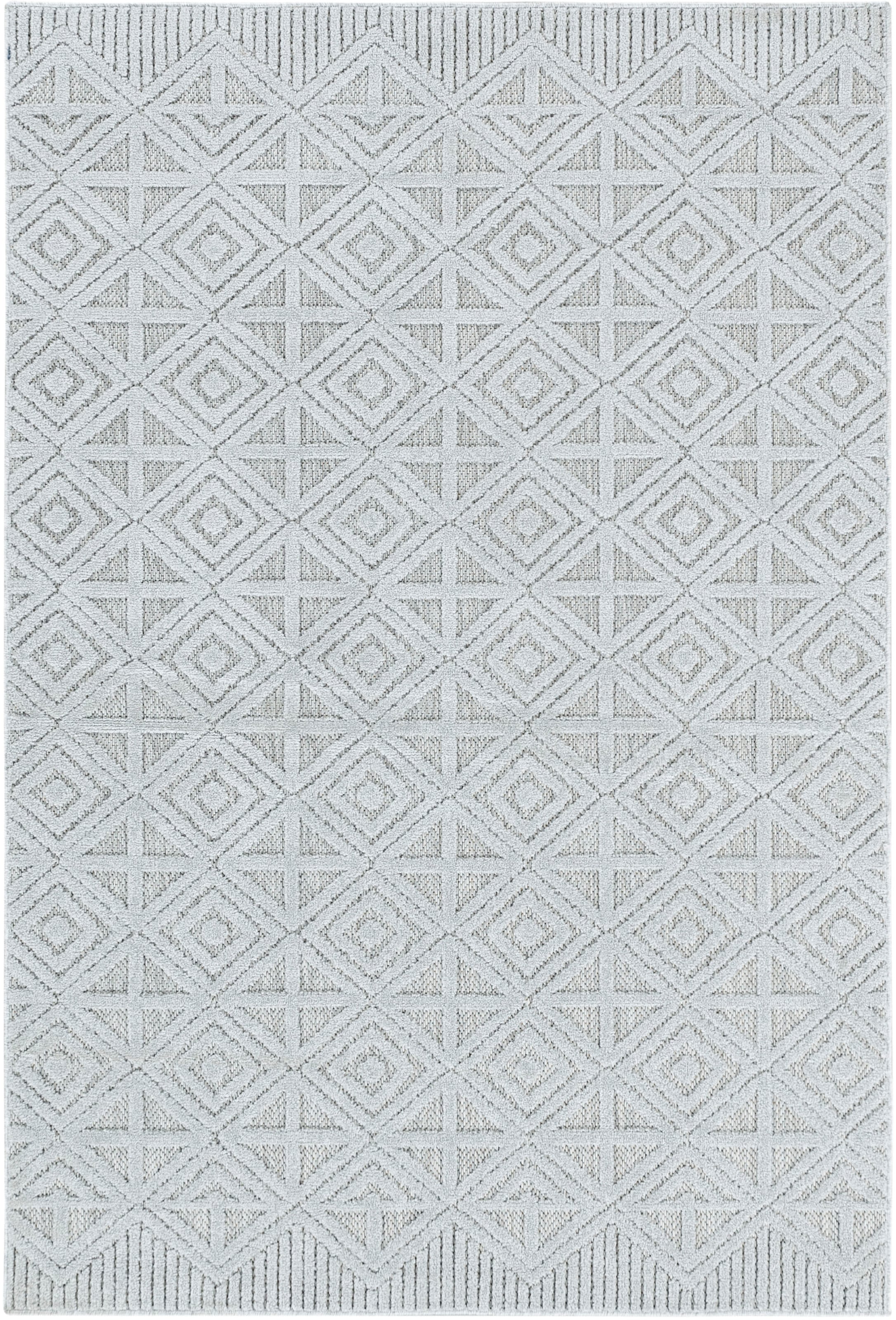 Ayyildiz Teppiche Teppich »BAHAMA 5156«, rechteckig, 8 mm Höhe, Läufer, Flachflor mit Hoch-Tief-Struktur, In-und Outdoor geeignet