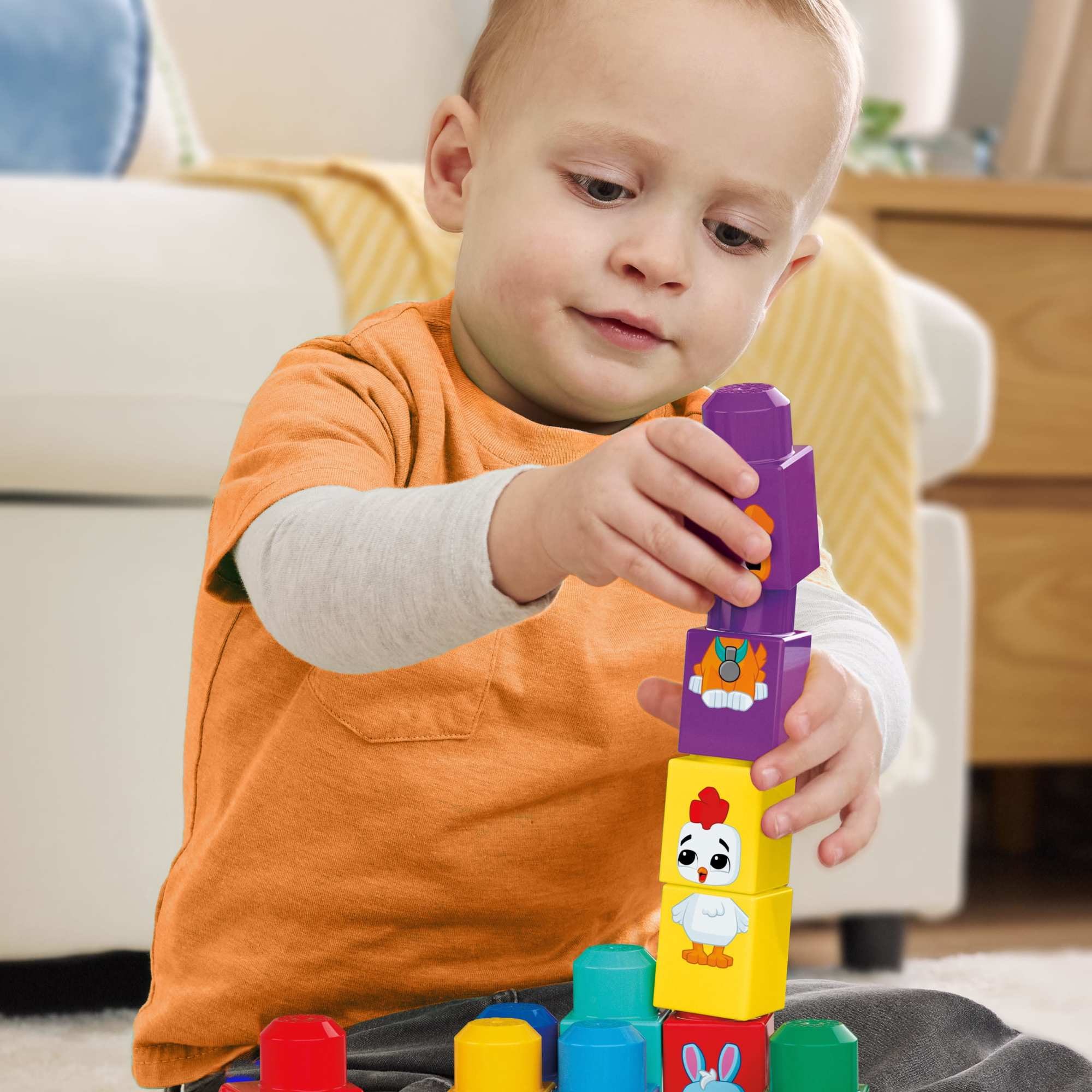 MEGA BLOKS Spielbausteine »MEGA BLOKS Bau- und Lerntiertraktor«