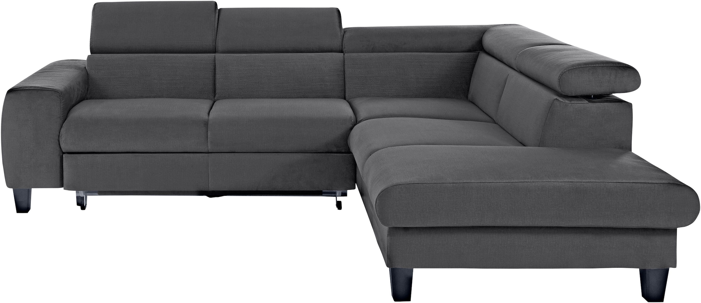 COTTA Polstergarnitur »Morven L-Form«, (Set), Set bestehend aus: Ecksofa mit Kopfteilverstellung & Hocker
