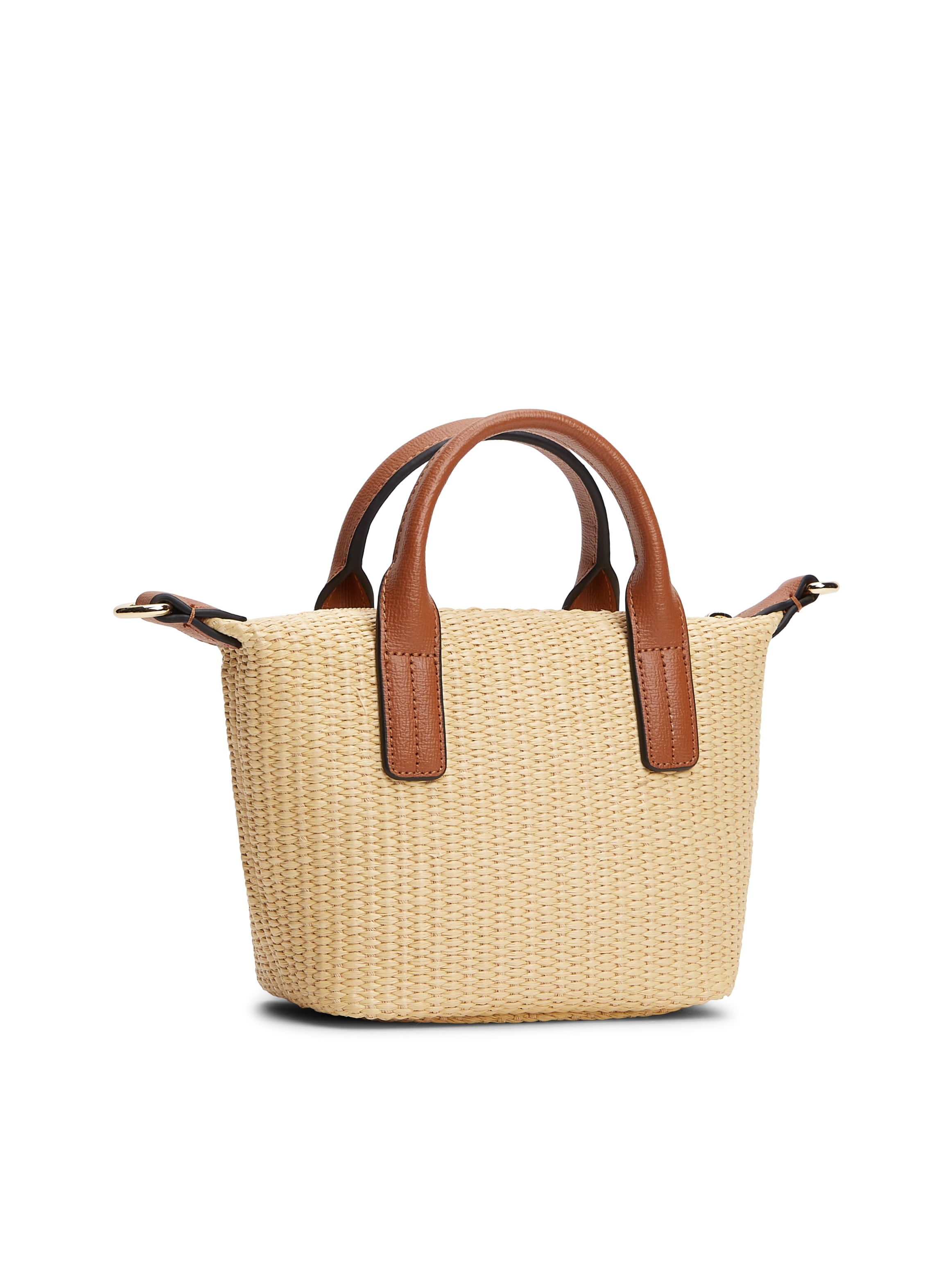 Tommy Hilfiger Tragetasche »POPETTE MICRO TOTE RAFFIA« Damen Schultertasche, MiniBag, CrossBody in Flecht-Optik