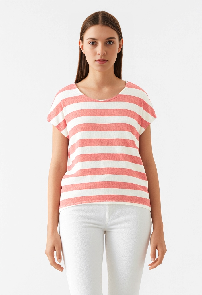 Vero Moda Kurzarmshirt »VMWIDE STRIPE SL TOP GA JRS NOOS« Viskosemischung