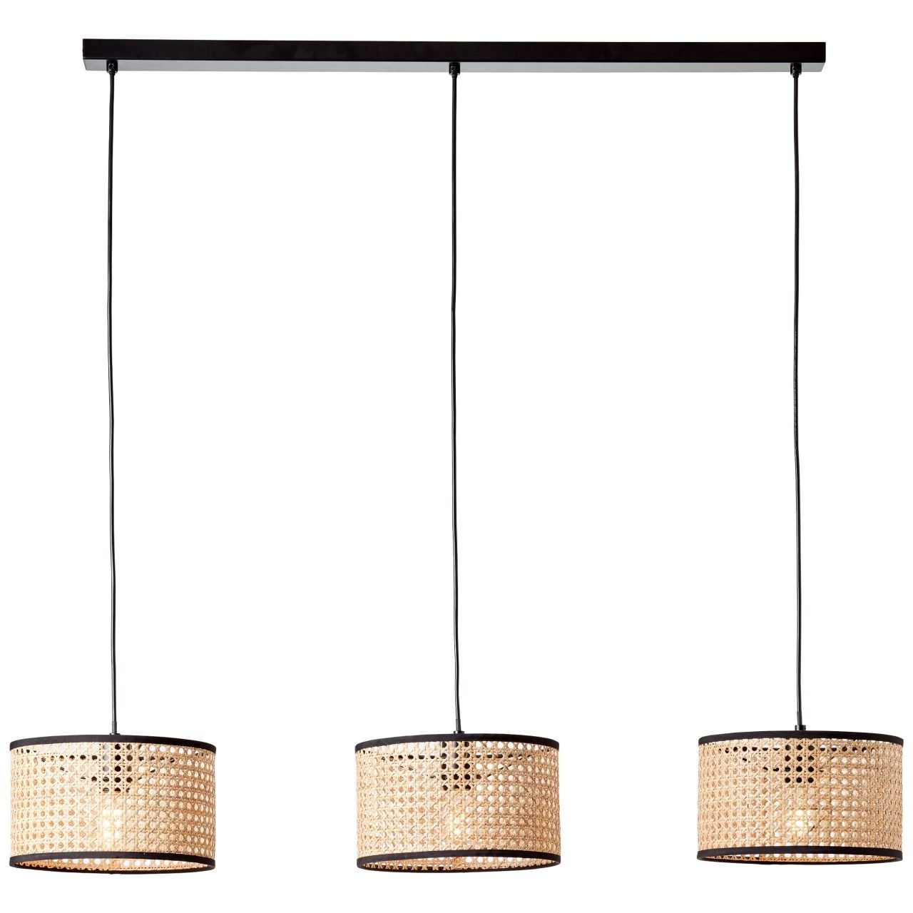 Brilliant Pendelleuchte »Wiley«, 3 flammig, Leuchtmittel E27 | ohne Leuchtmittel, Hängelampe 3flg schwarz/holzfarbend