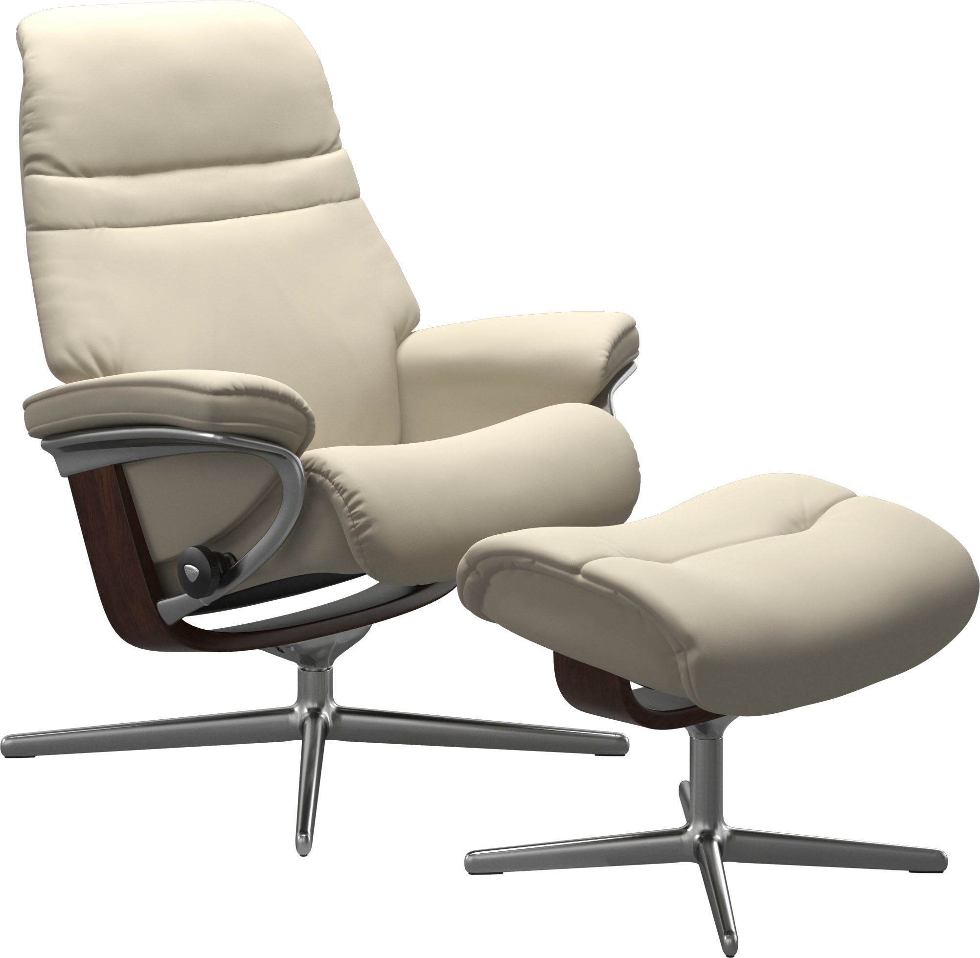 Stressless® Fußhocker »Sunrise« mit Cross Base, Größe S, M & L, Holzakzent Braun