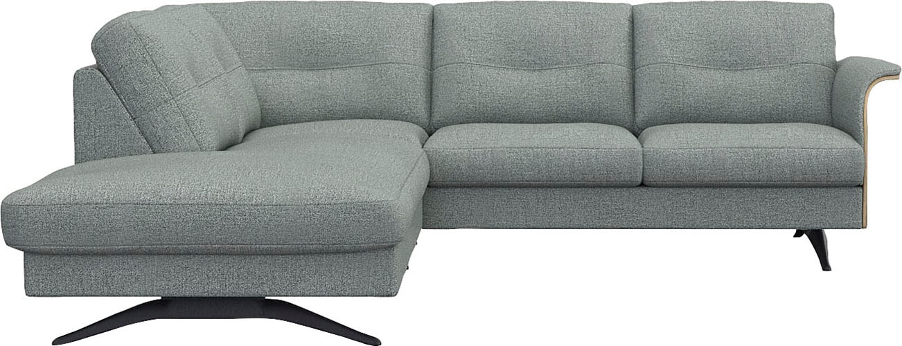 FLEXLUX Ecksofa »Glow, super bequem durch hochwertigem Sitzaufbau mit Federkern, L-Form« Modernes skandinavisches Design