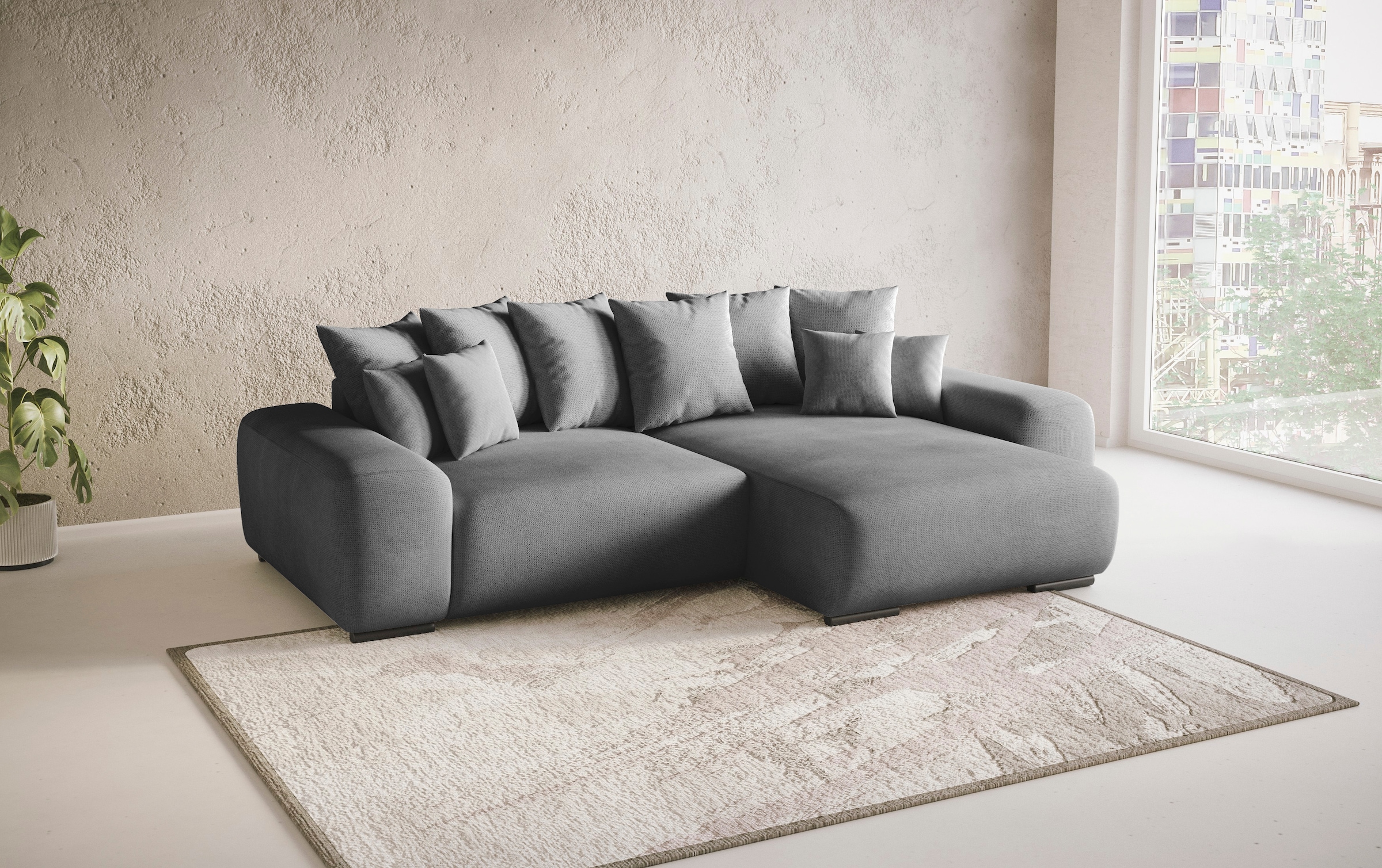 Mr. Couch Polsterecke »Sundance, L-Form«, Dauerschläfer mit Bett, Bettkasten, bis 140 kg belastbar