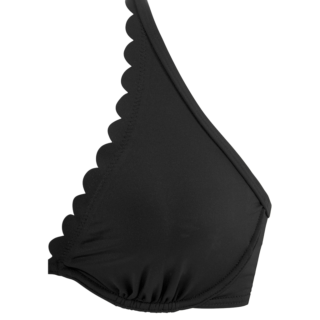 LASCANA Bügel-Bikini-Top »Scallop«, mit gelaserter Wellenkannte