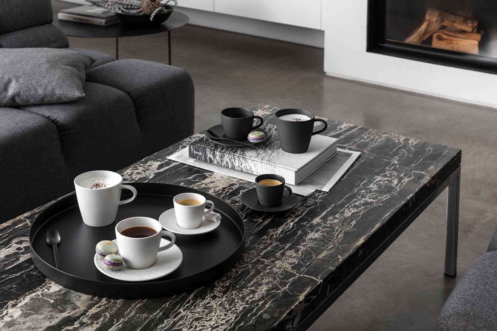 Villeroy & Boch Tasse »Espressotasse mit Untertasse Manufacture Rock 60 ml / ø 12,1 cm weiß«