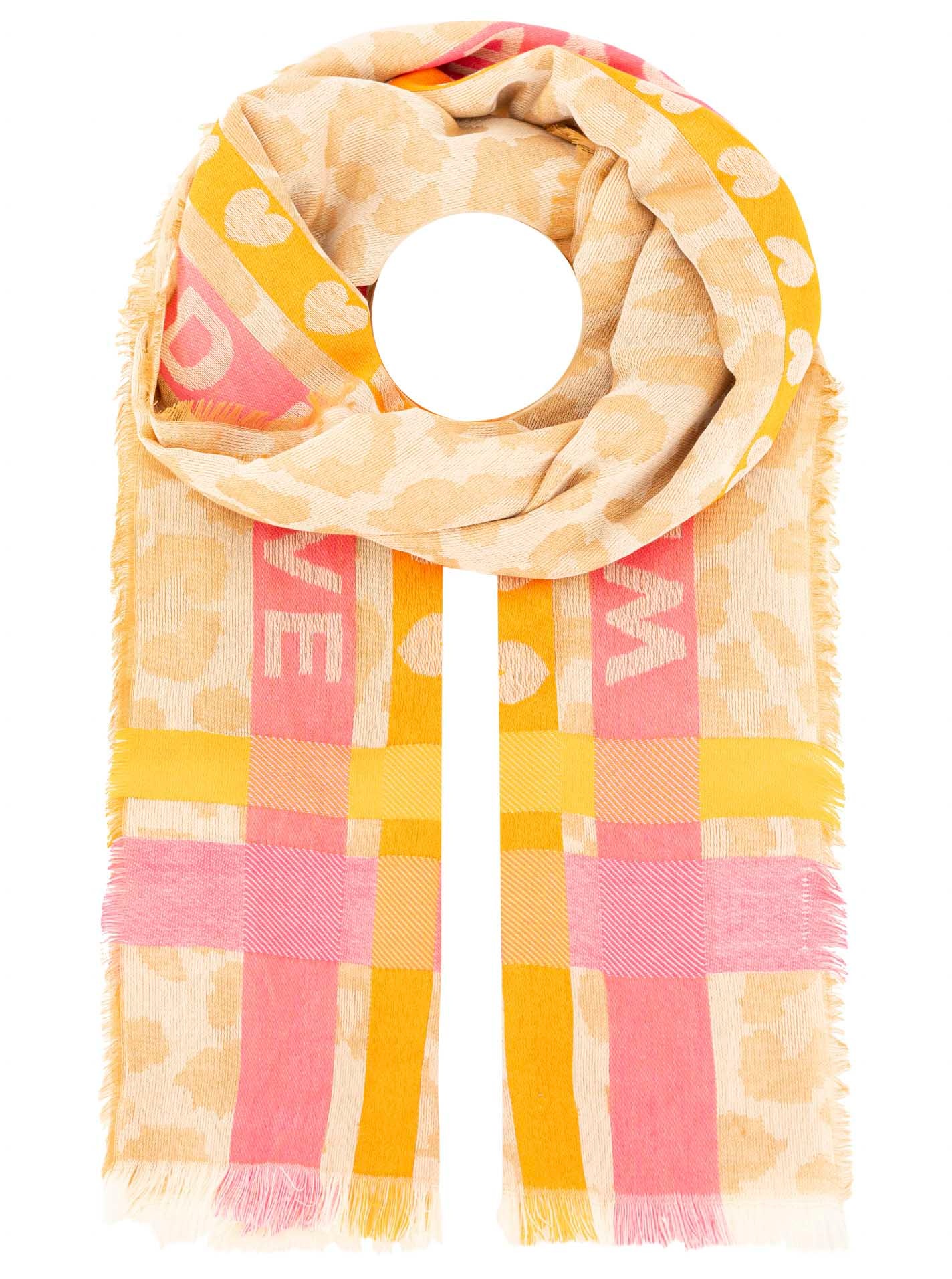 Zwillingsherz Schal »"Wild Love"« trendiger Schal mit Herzen und Schriftzug