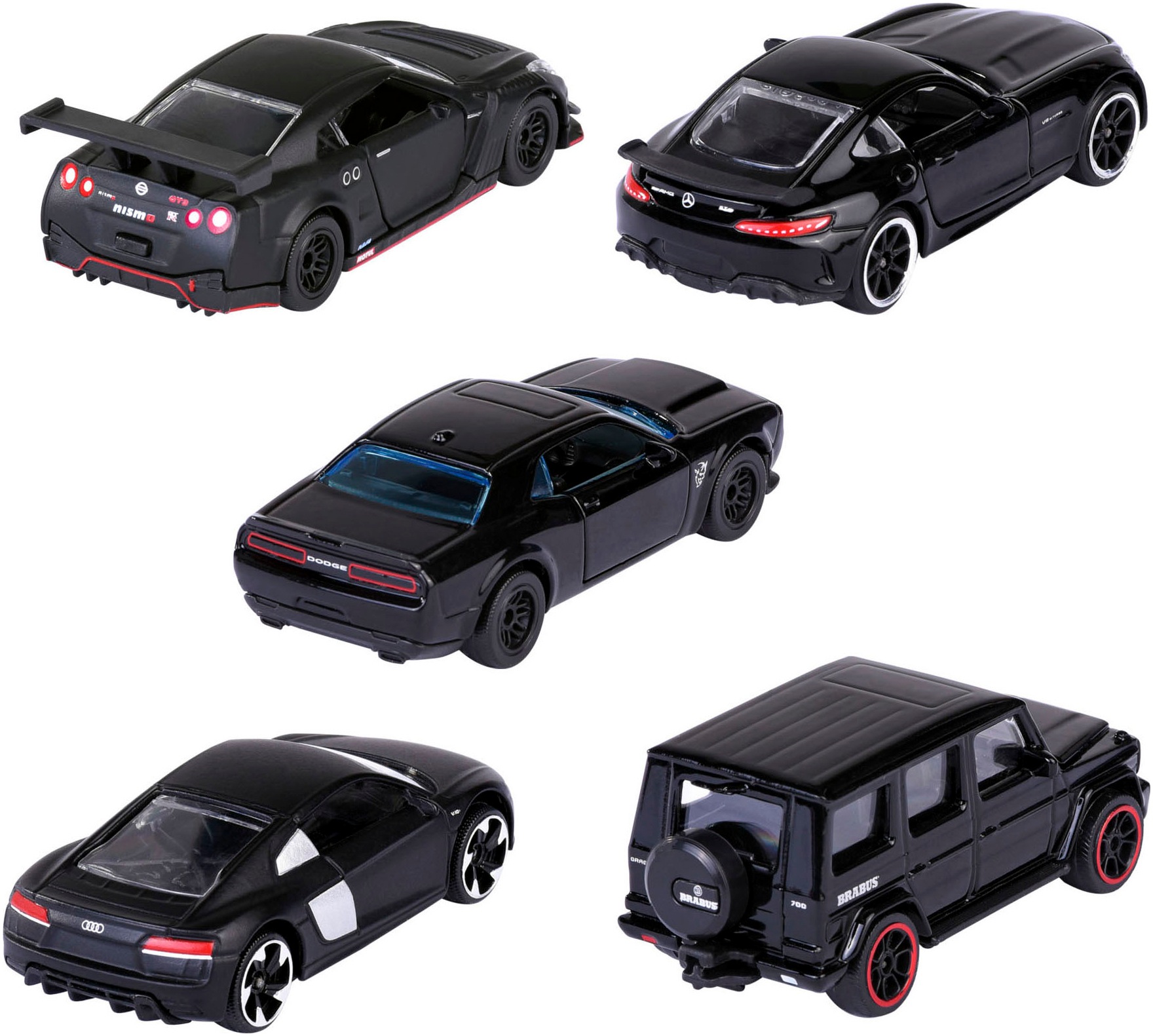 majORETTE Spielzeug-Auto »Black Edition 5 Pieces Giftpack«