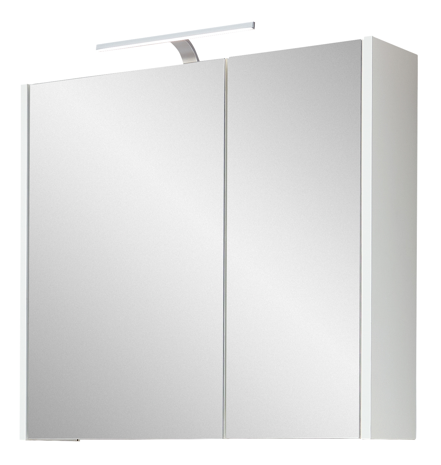 Saphir Badezimmerspiegelschrank »Spiegelschrank Quickset 100, 2 Türen, 67,2cm breit, LED-Aufsatzleuchte«, inkl. Schalter und Steckdose