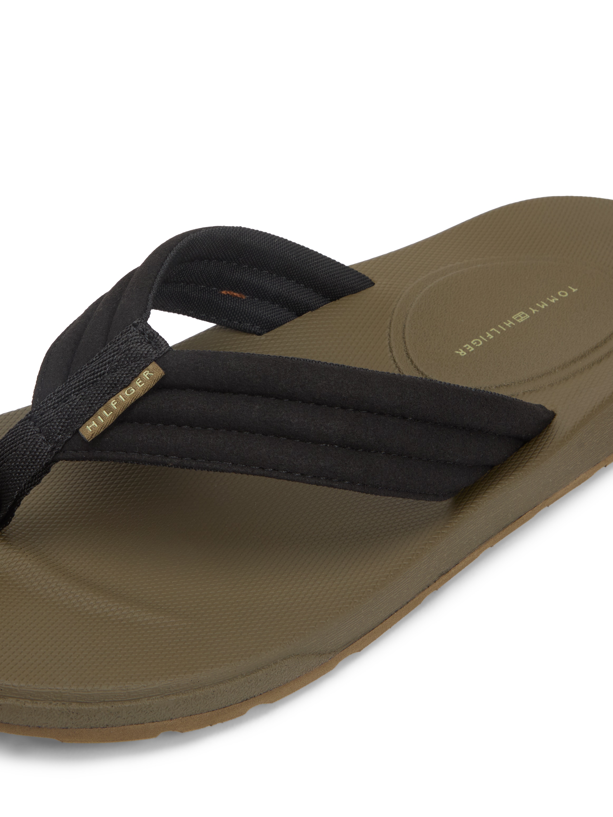 Tommy Hilfiger Zehentrenner »MOLDED HILFIGER LTH BEACH SANDAL«  Sommerschuh, Dianette, Flat mit dezentem Label
